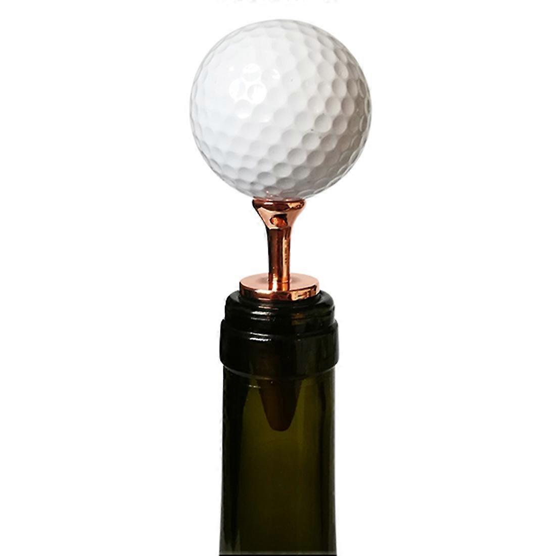 Golf + Tee Shape Red Wine Bottle Stopper, Size: 10 x 4.2cm