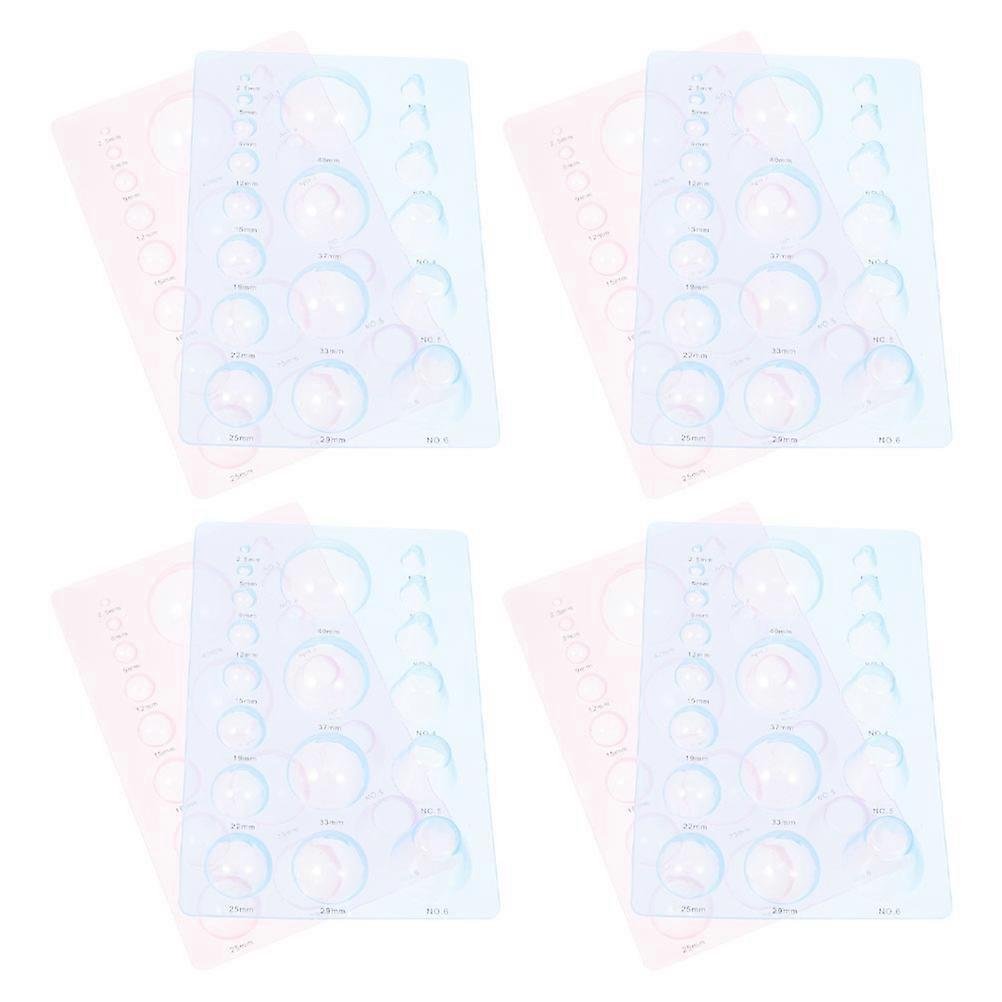 Plastic Paper Quilling Tools 8Pcs Half-Round Ball Shape Mold for Crafting