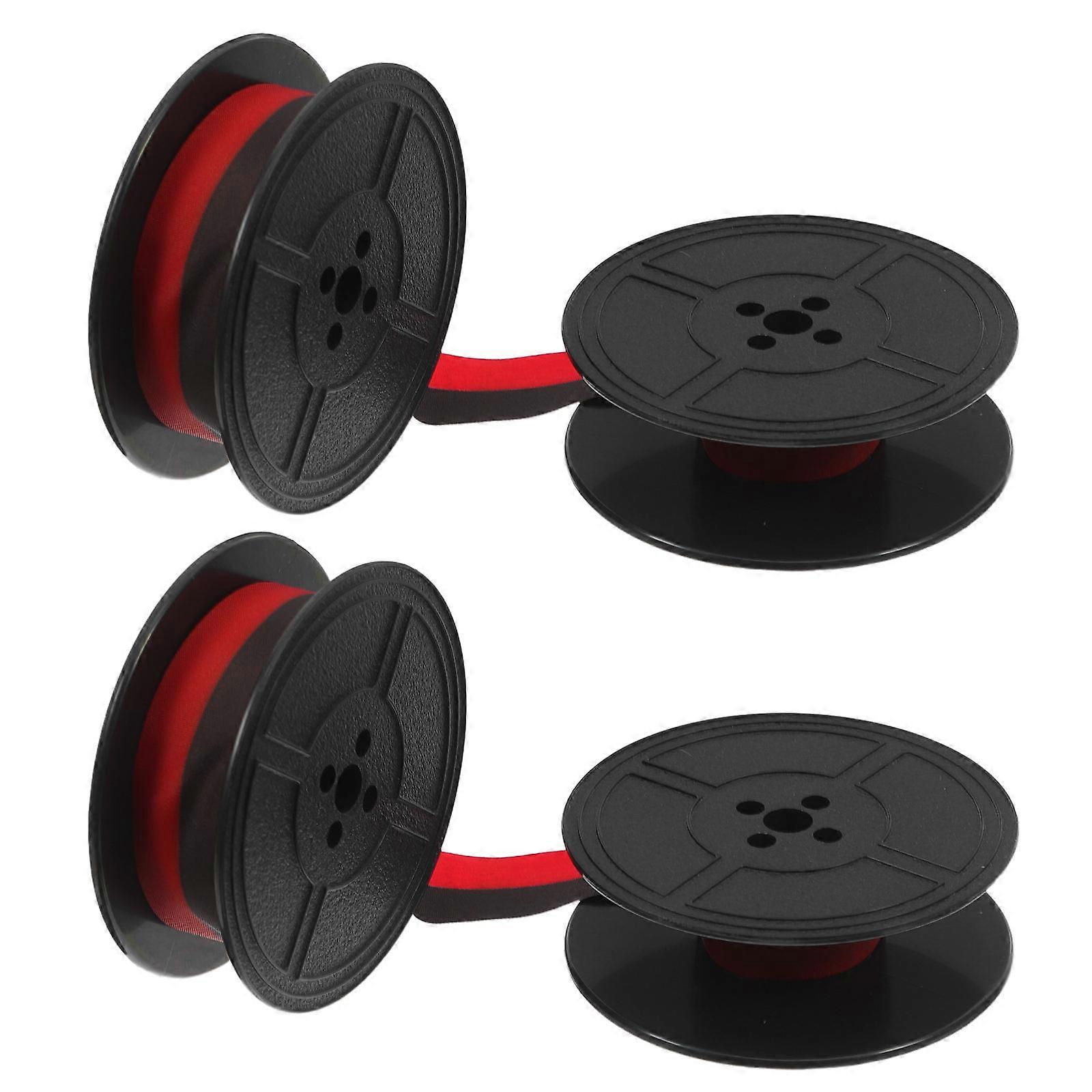 Twin Spool Typewriter Ribbon for Manual Ink Replacement 2Pcs Set