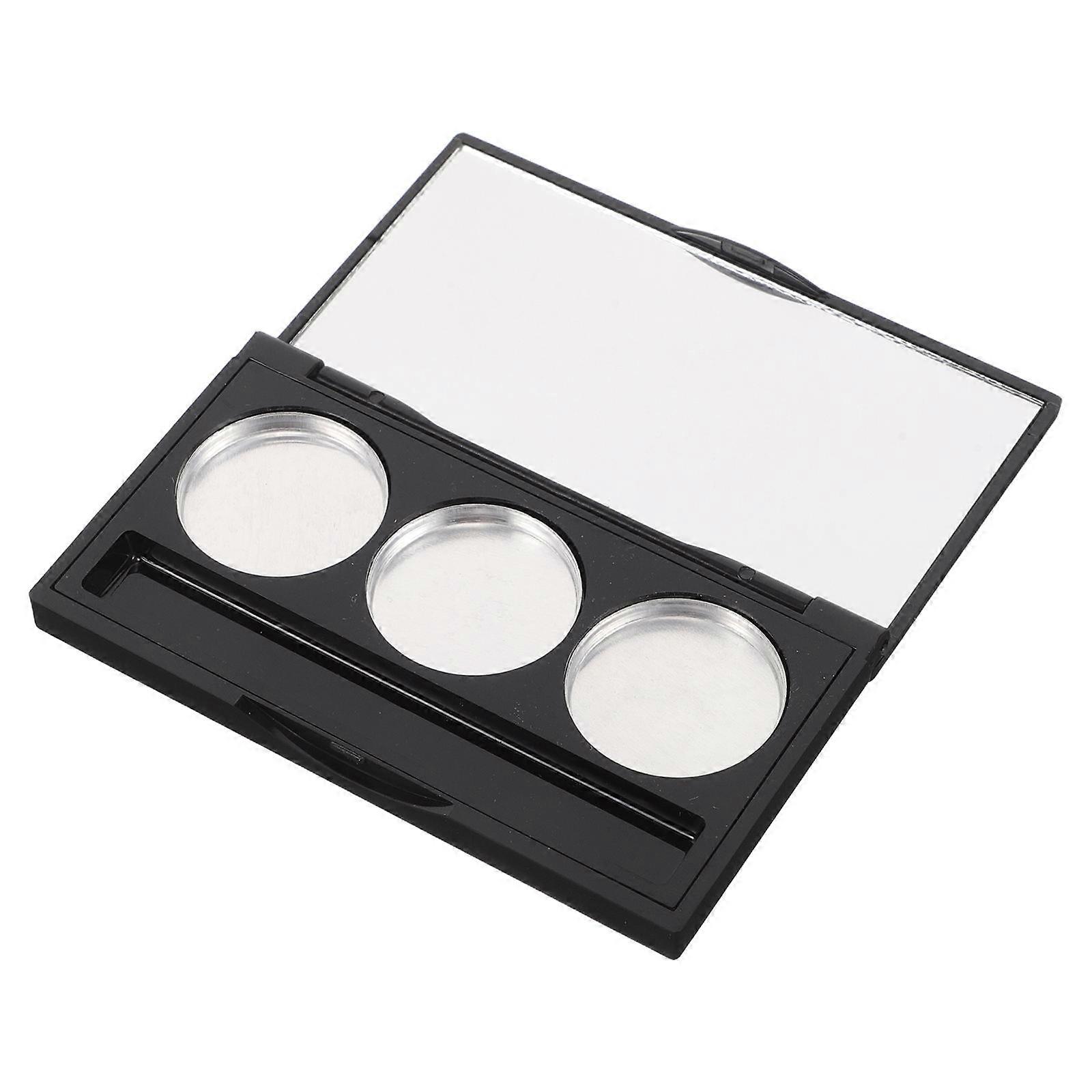 Durable Plastic Eyeshadow Palette 3-Grid Pans for Blush Storage