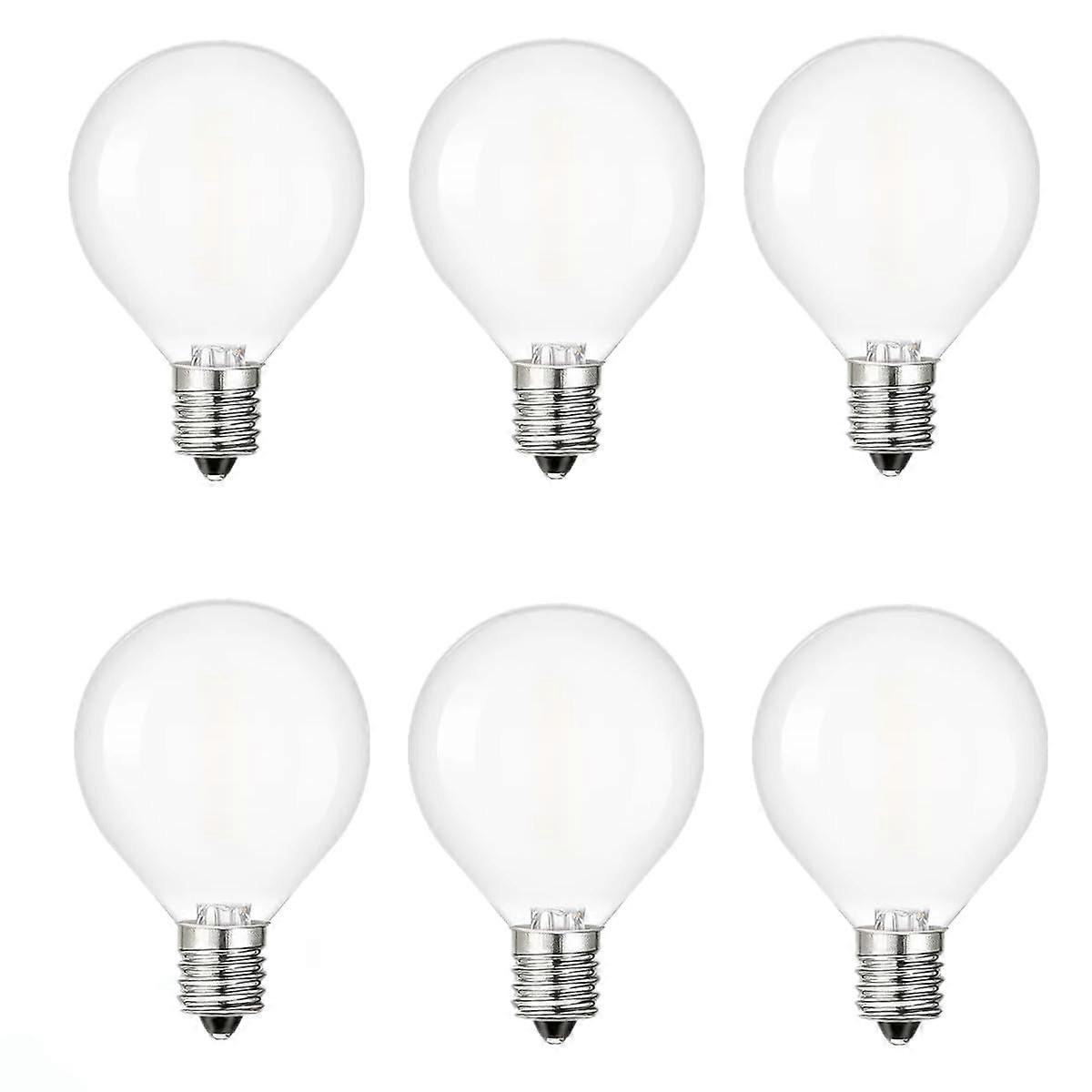 G50 Candelabra Bulb 25W E12 Base Warm White Wax Warmer Replacement Light 6 Pack