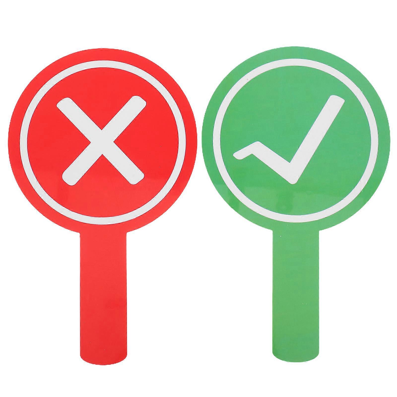 Reusable Yes No Paddles Double Sided Classroom Voting Tools 2Pcs