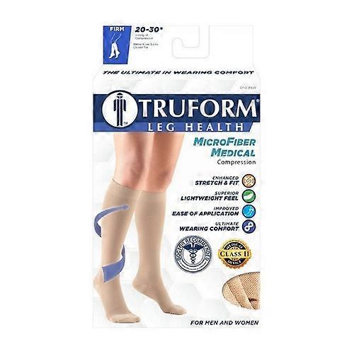 Truform Below Knee Closed Toe Large Beige 20-30 MMHG, 1 Pair