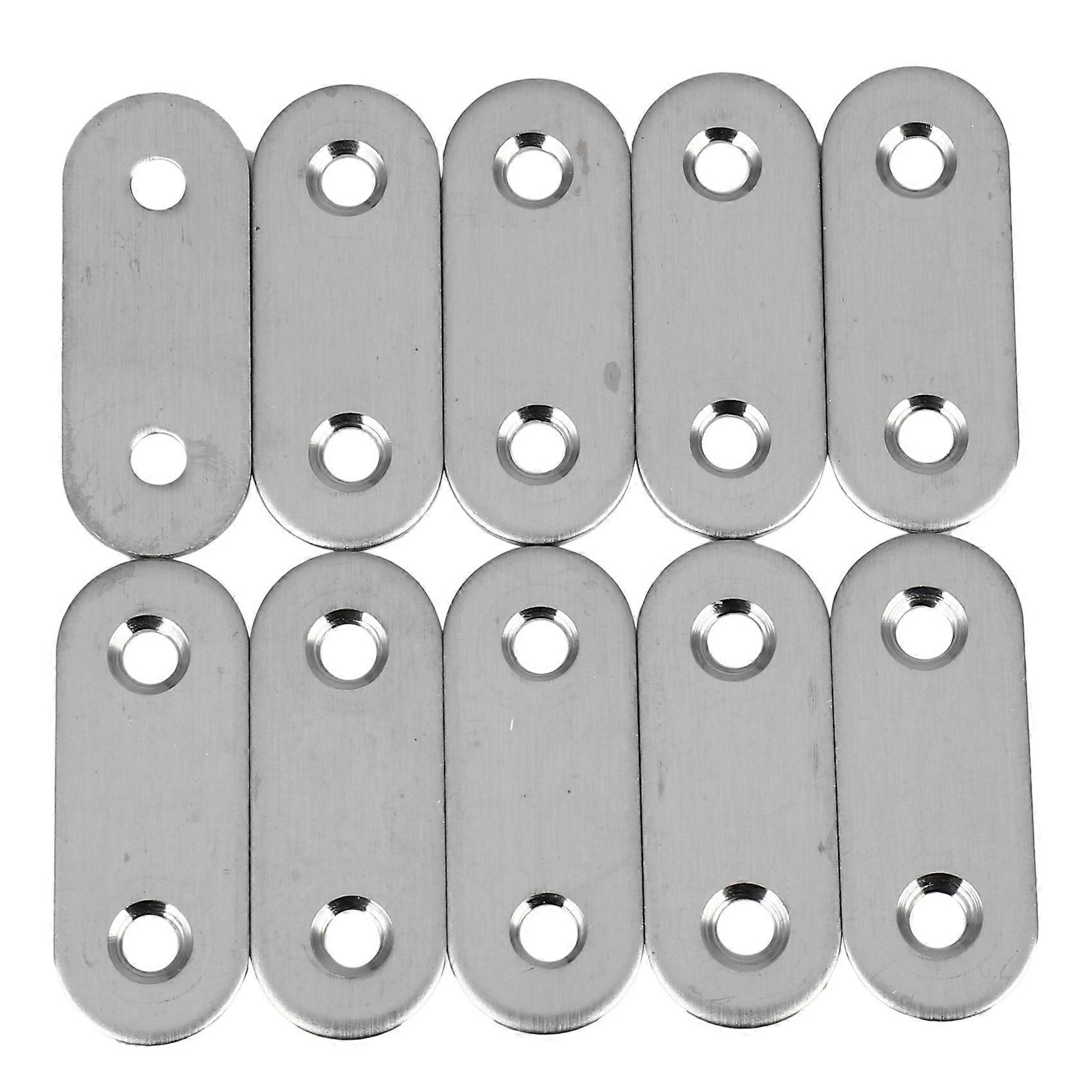 Flat Mending Plates Repair Fixing Joining Brackets 40X15mm 20Pcs