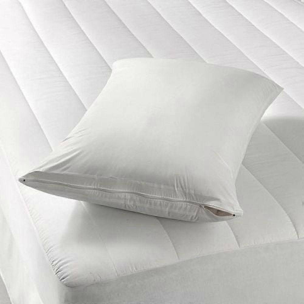 2 Pack Vinyl Waterproof Hypoallergenic BedBug Zipper Pillow Protector