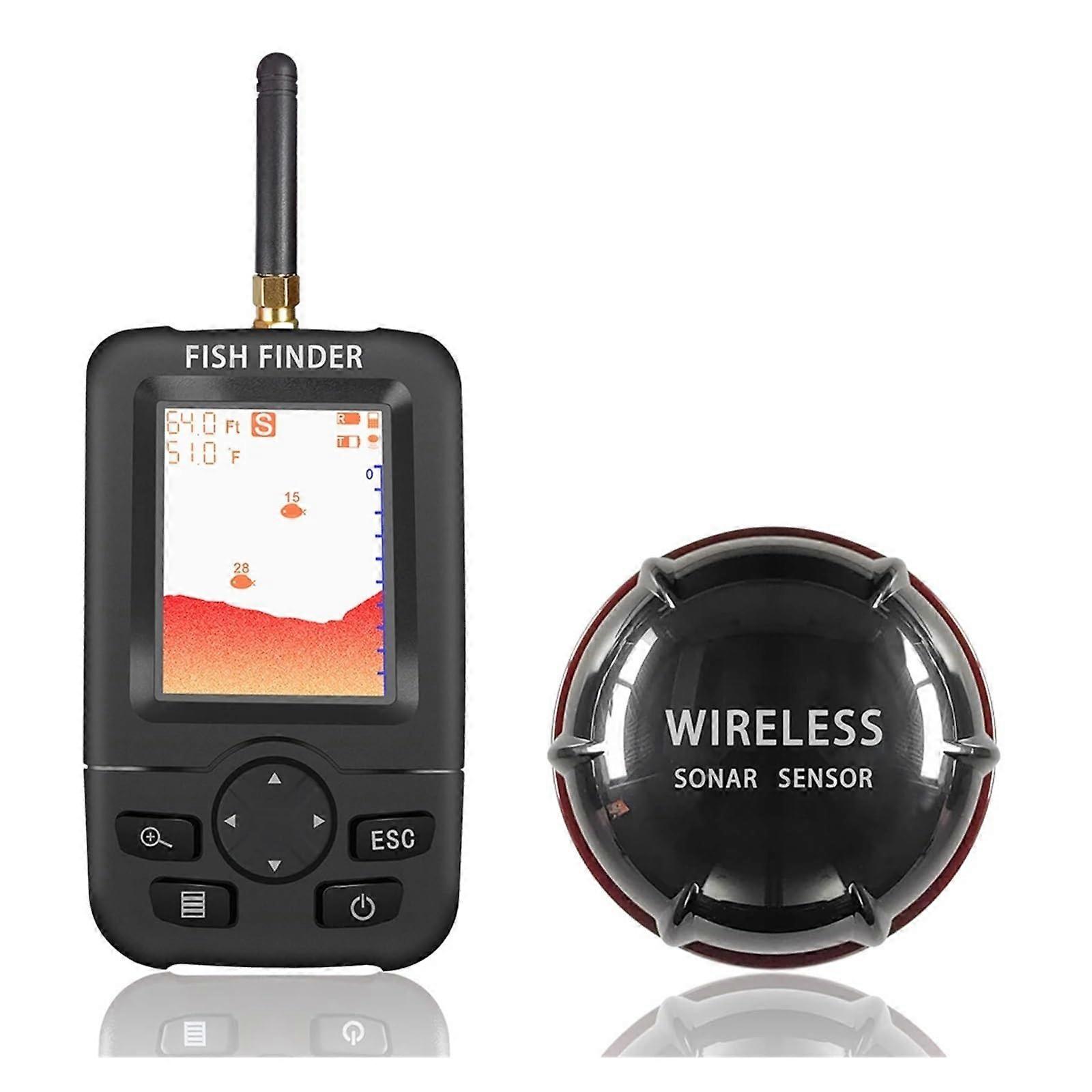 Fish Finder Portable Wireless Castable Bobber For Boat And Canoe Easy Use And On Screen Readout
