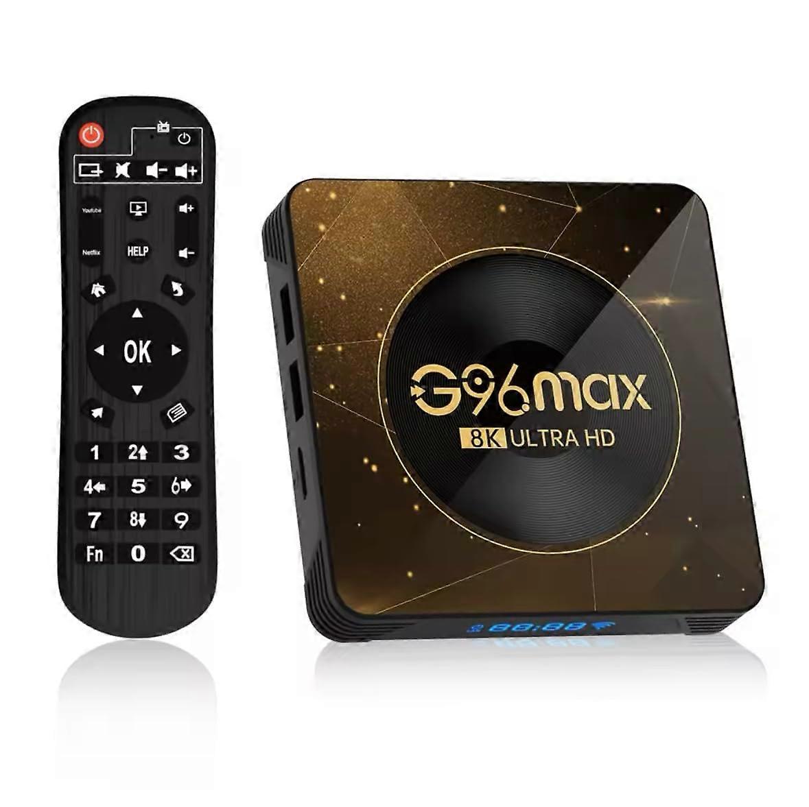 Android 13.0 TV Box G96 MAX Smart TV Box RK3528 Quad-Core 64Bit Cortex-A53 8K HDR 10+ 4GB RAM 64GB Storage Bluetooth 5.0