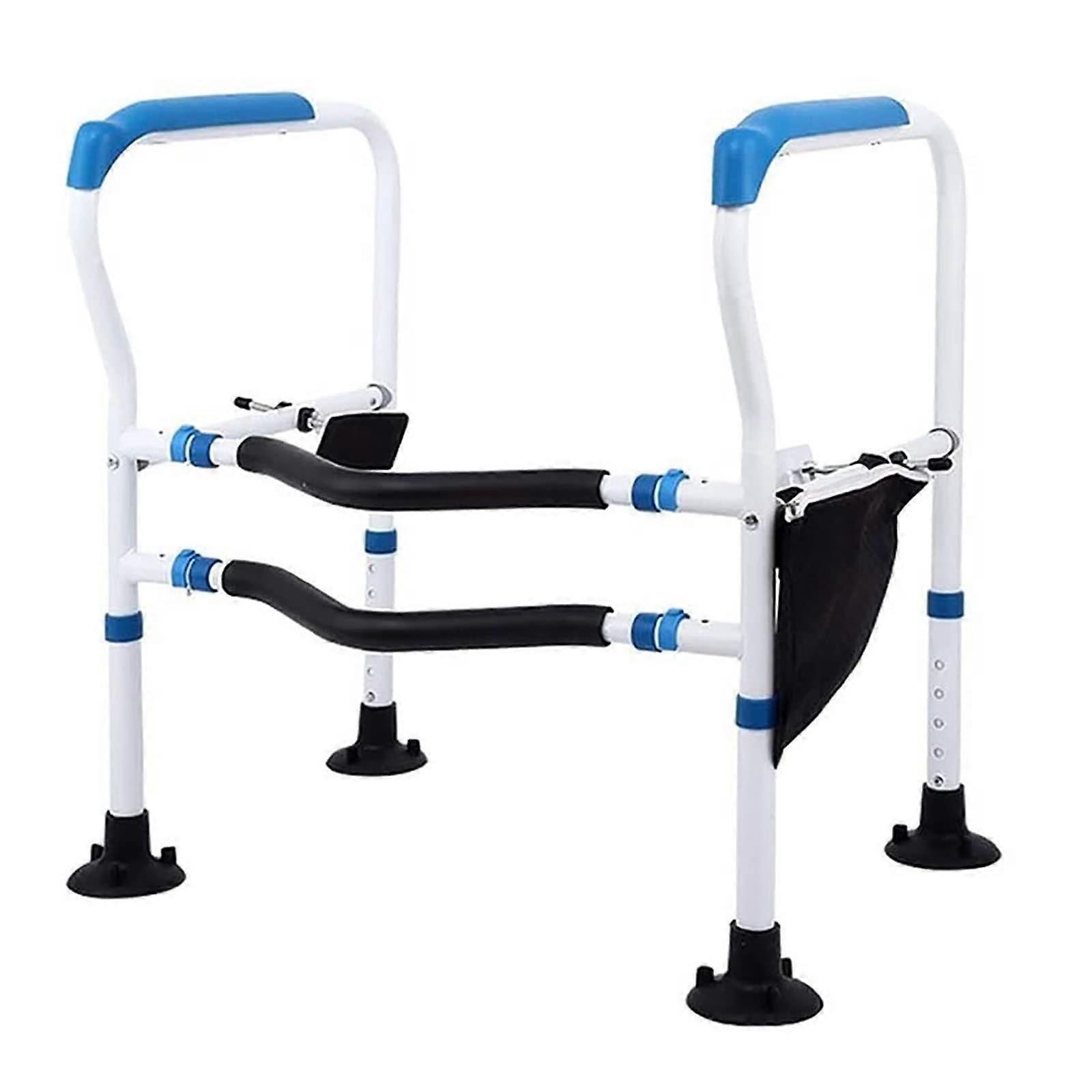 Adjustable Height Toilet Safety Frame with NonSlip Rubber Grip for Elderly and Disabled