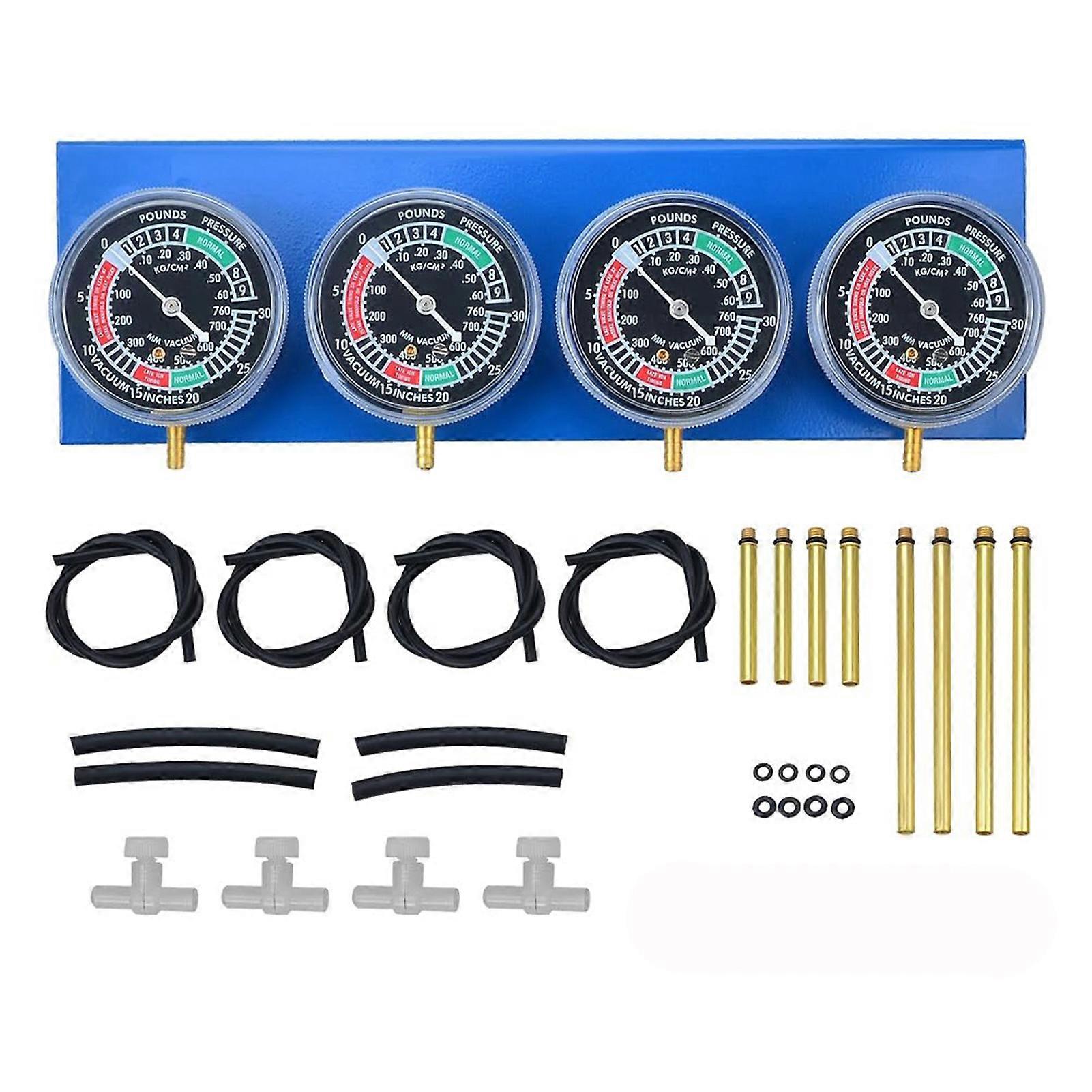 Motorcycle Carburetor Synchronizer Tool For 2/4 Cylinder Ignition Balancer Test Gauges Set