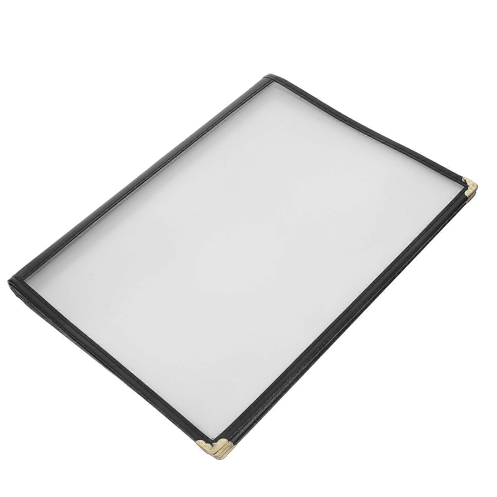 Transparent A4 Menu Covers for Restaurant 1 Set Book and Drinks Menus