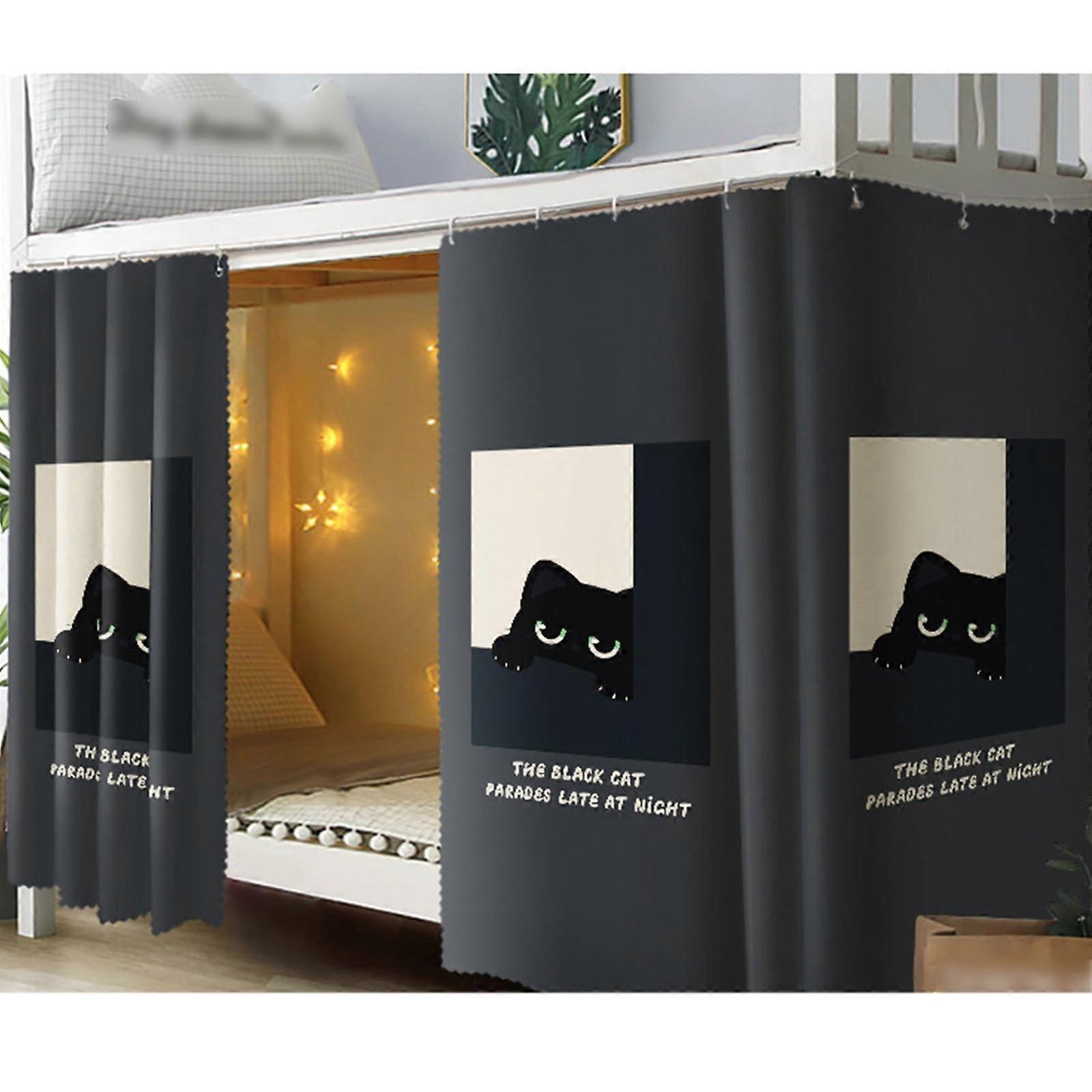 Dorm Bunk Bed Privacy Curtain Breathable Fabric Easy Install Full Coverage for College Students