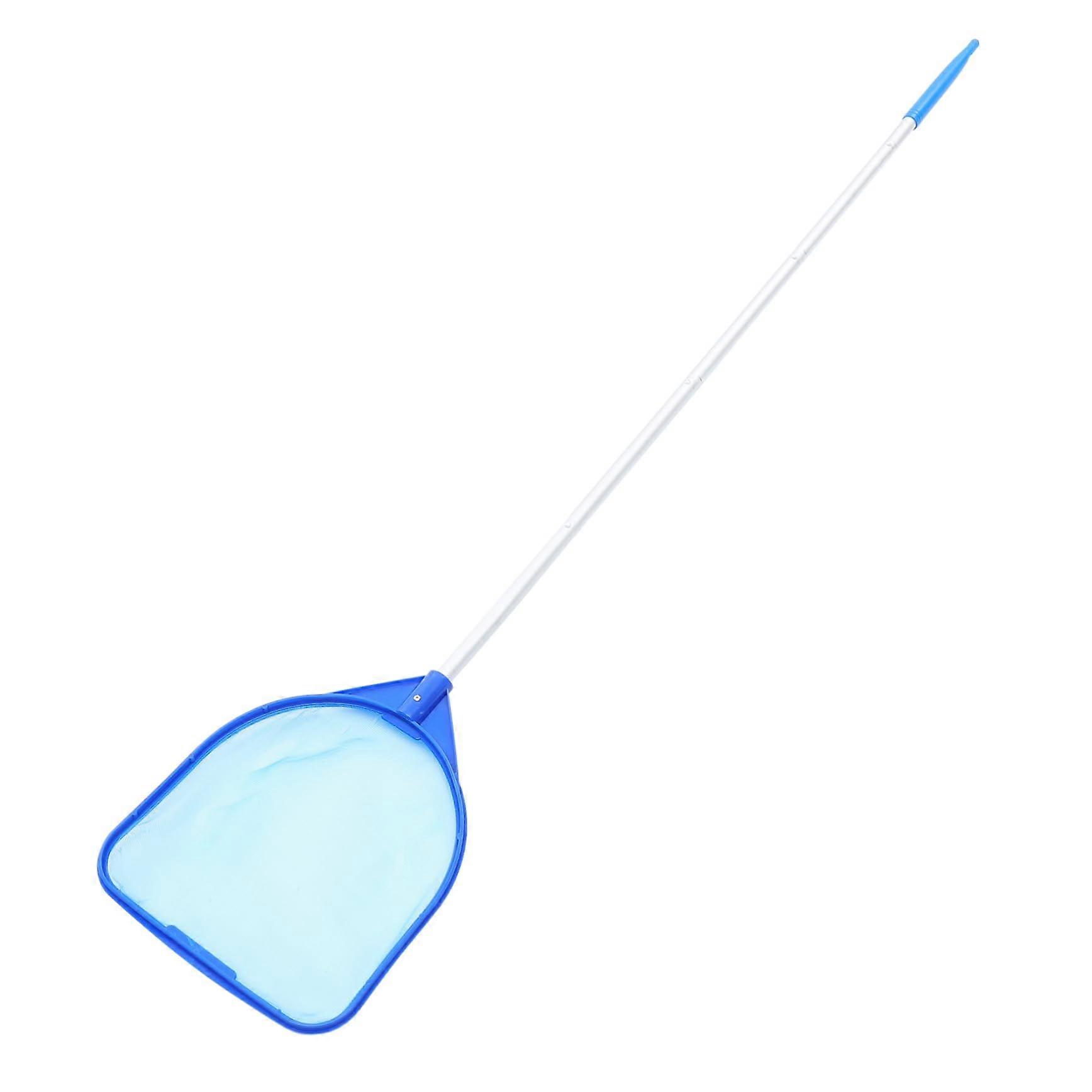 Durable Pool Skimmer with Detachable Pole, Efficient Leaf Removal Net for Swimming Pools and Ponds