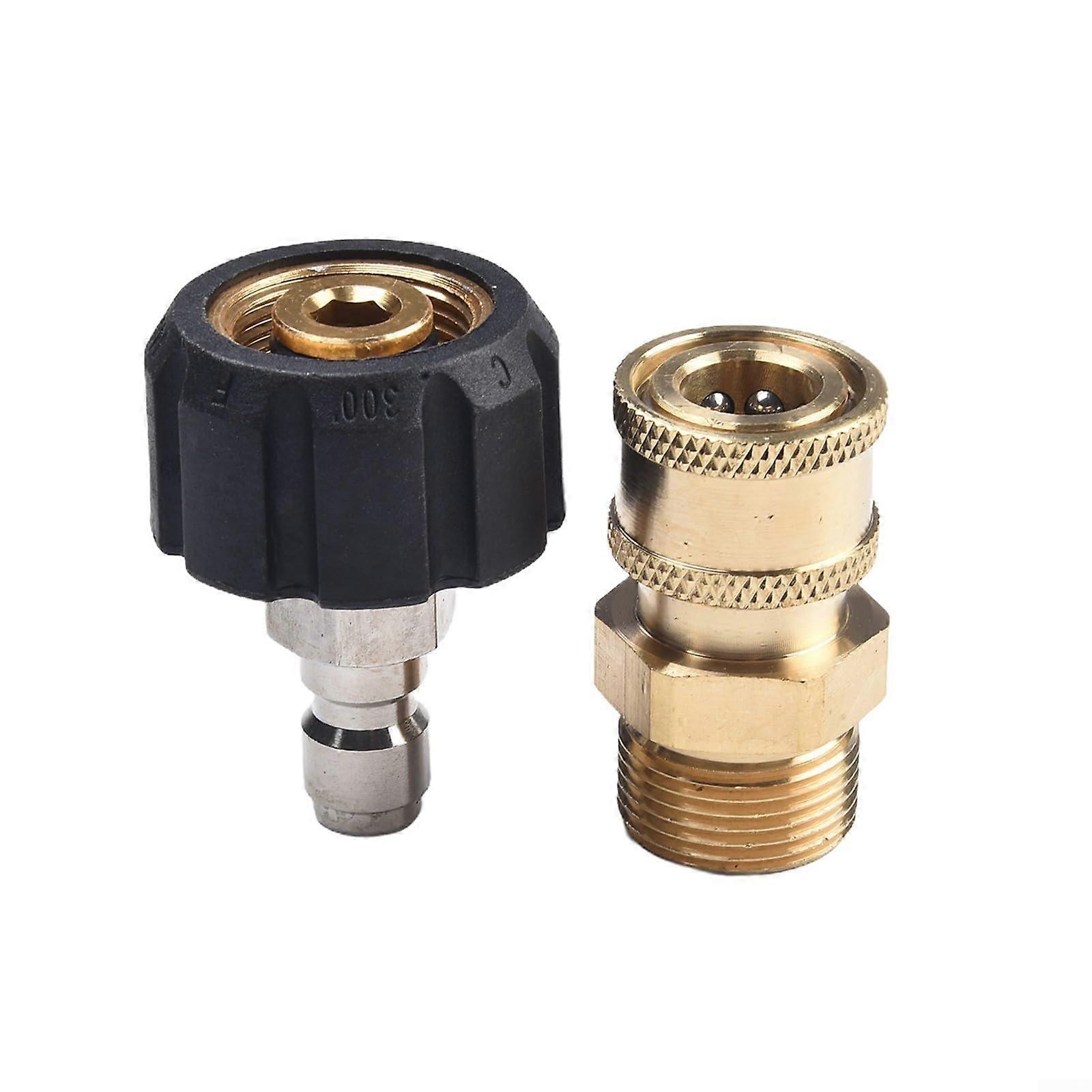 Pressure Washer Adapter Set M22 Quick Connect for Hose and Tools 5000 PSI Performance (2#)