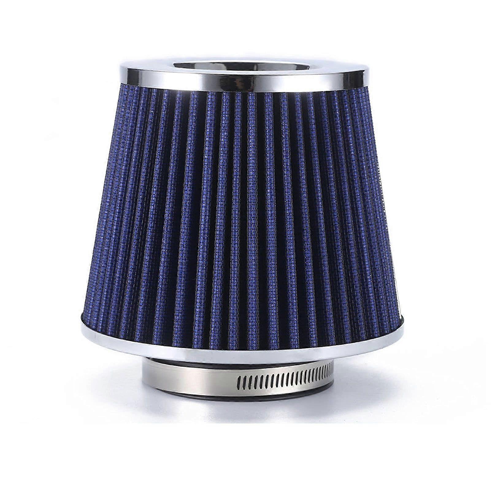Universal Cold Air Intake Filter 76mm Blue  Flow Performance Air Filter for Car Engine