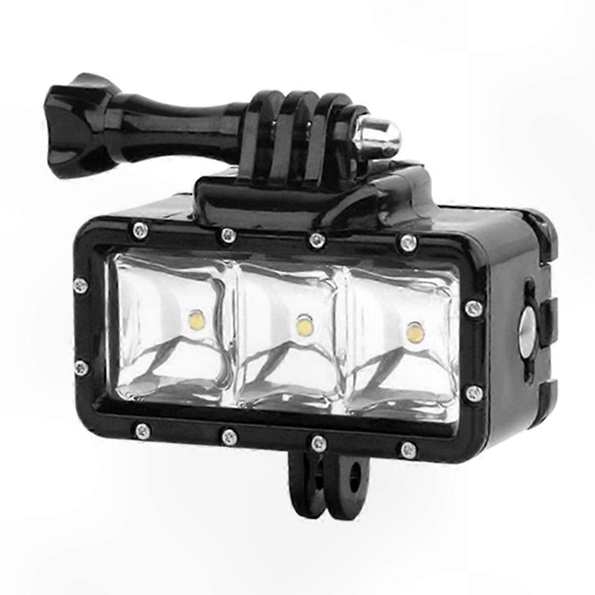 Waterproof LED Dive Light for Underwater Night Use with Action Cameras
