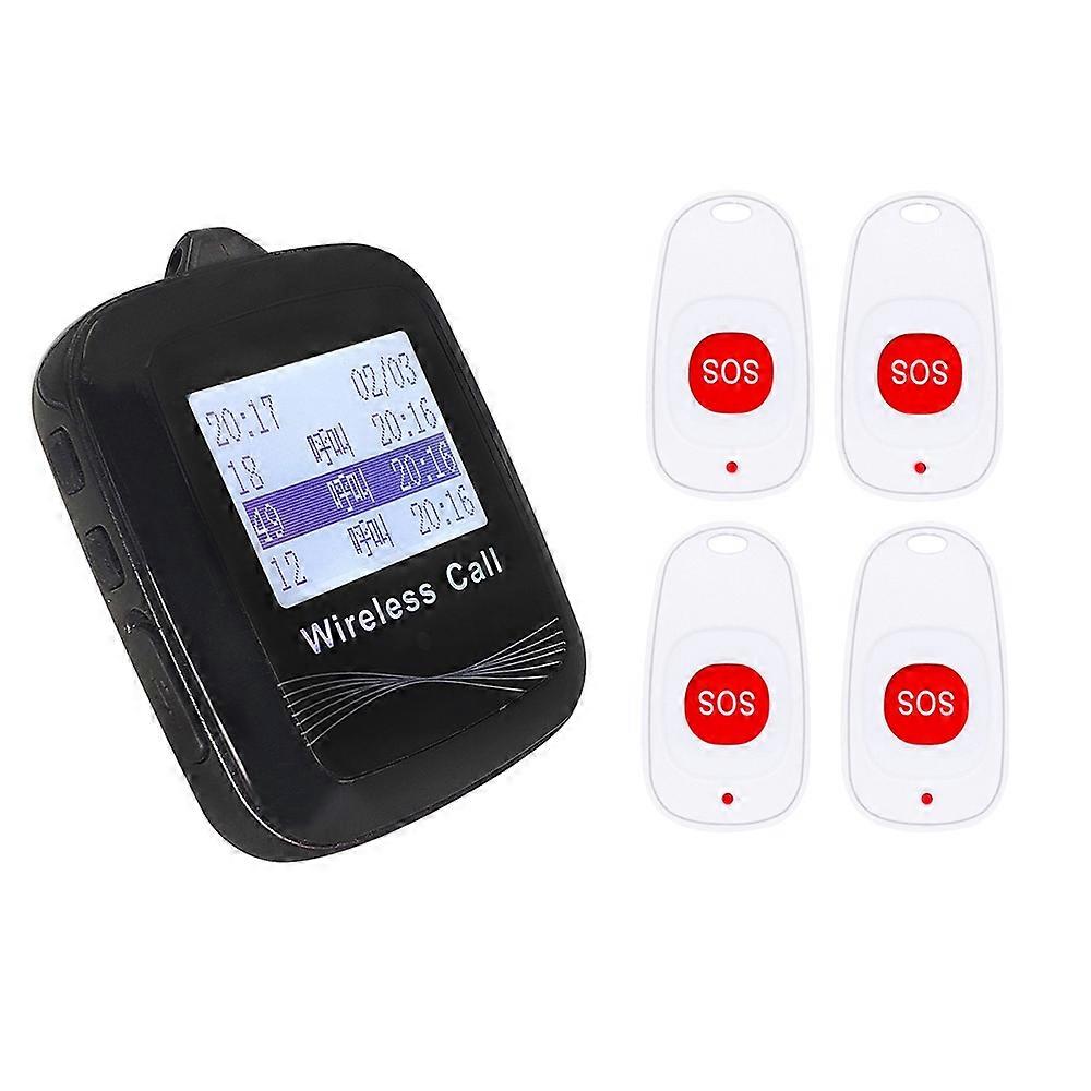 CTW07 EU Plug Wireless Alert Button Call Button for Elderly Emergency, Alert System for Seniors, 4 S