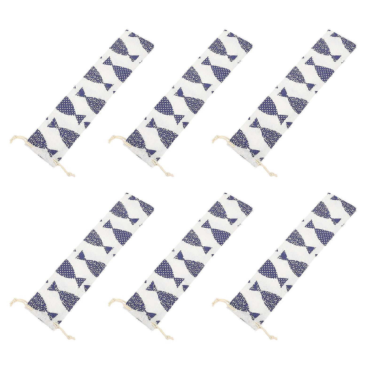 Portable Chopstick Bag Drawstring Carrying 30Pcs Travel Cases