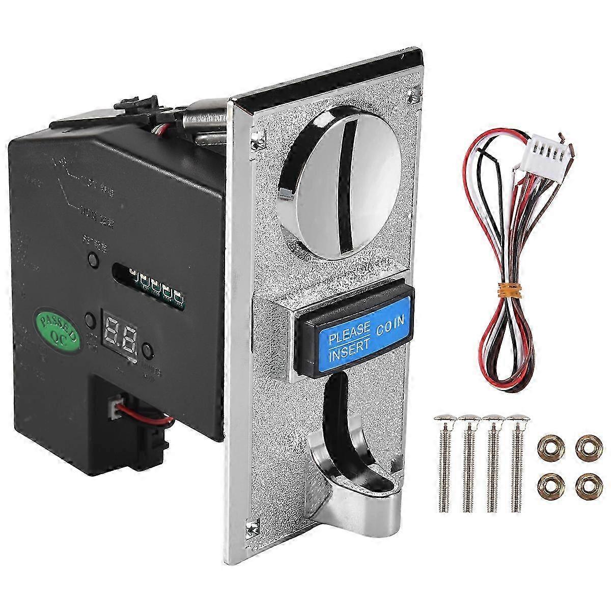 Coin Acceptor for Vending Machines with Multi-Currency Selector Compatible for Arcade Games