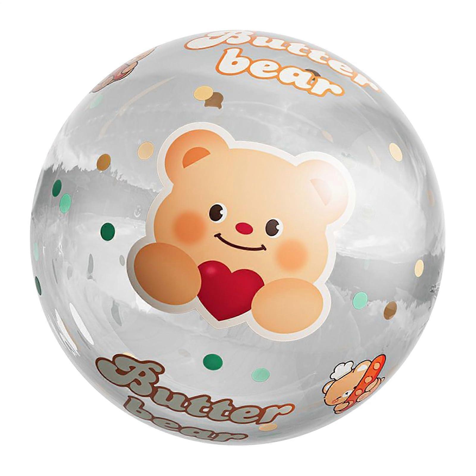 Inflatable Beach Ball 23.6 Inch Transparent PVC LeakResistant for Pool Party and Backyard Games