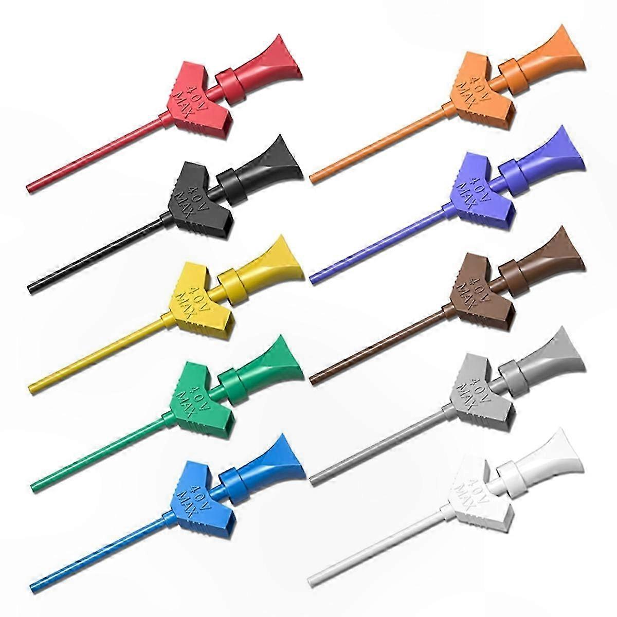 10Pcs Mini SMD IC Test Hooks for Breadboard, Jumper Wire, Oscilloscope, Logic Analyzer DIY Projects