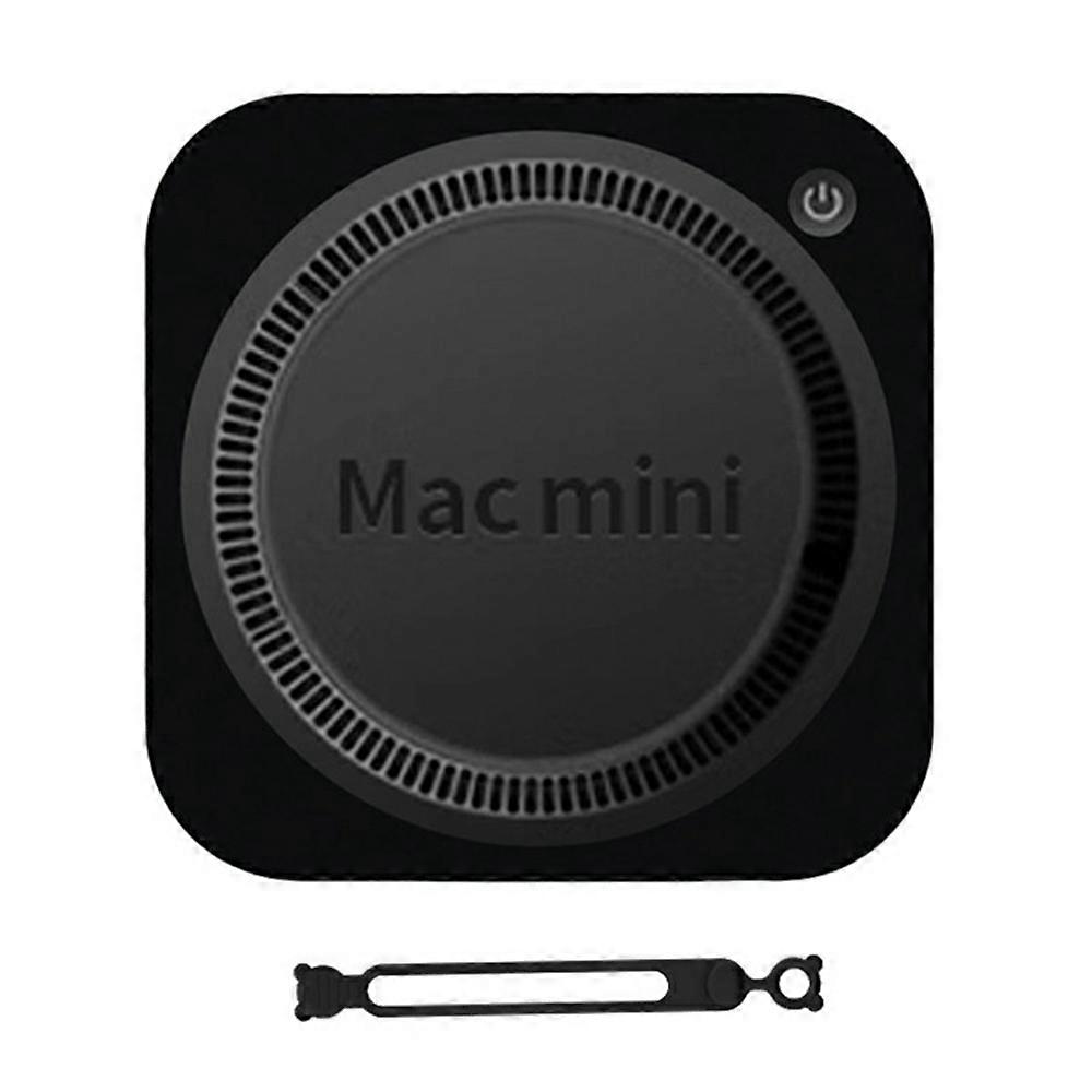 For Mac Mini M4/M4 Pro Silicone Protective Case Shock Absorbent with Cable Management Strap
