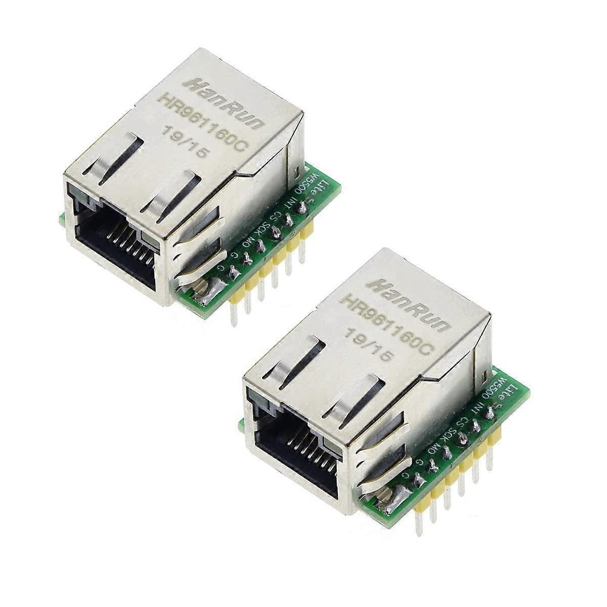 2pcs W5500 Ethernet Network Module Speed SPI to LAN with TCP IP Stack 3.3V 5V for STM32