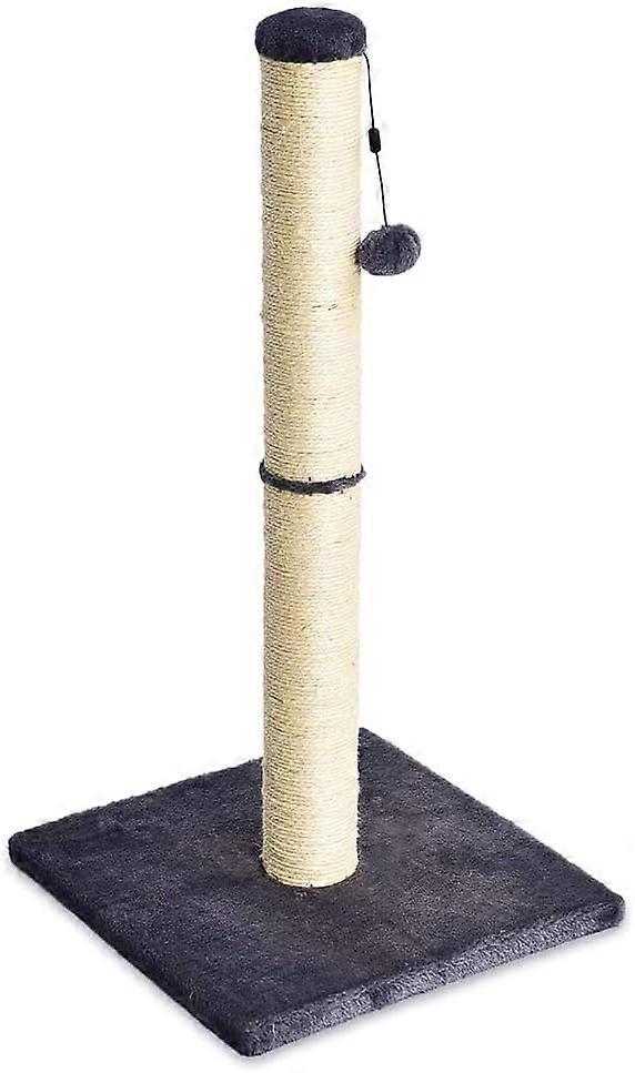 Cat Scratching Post for Indoor Cats, Standard with Dangling Toy, 80 cm, Grey