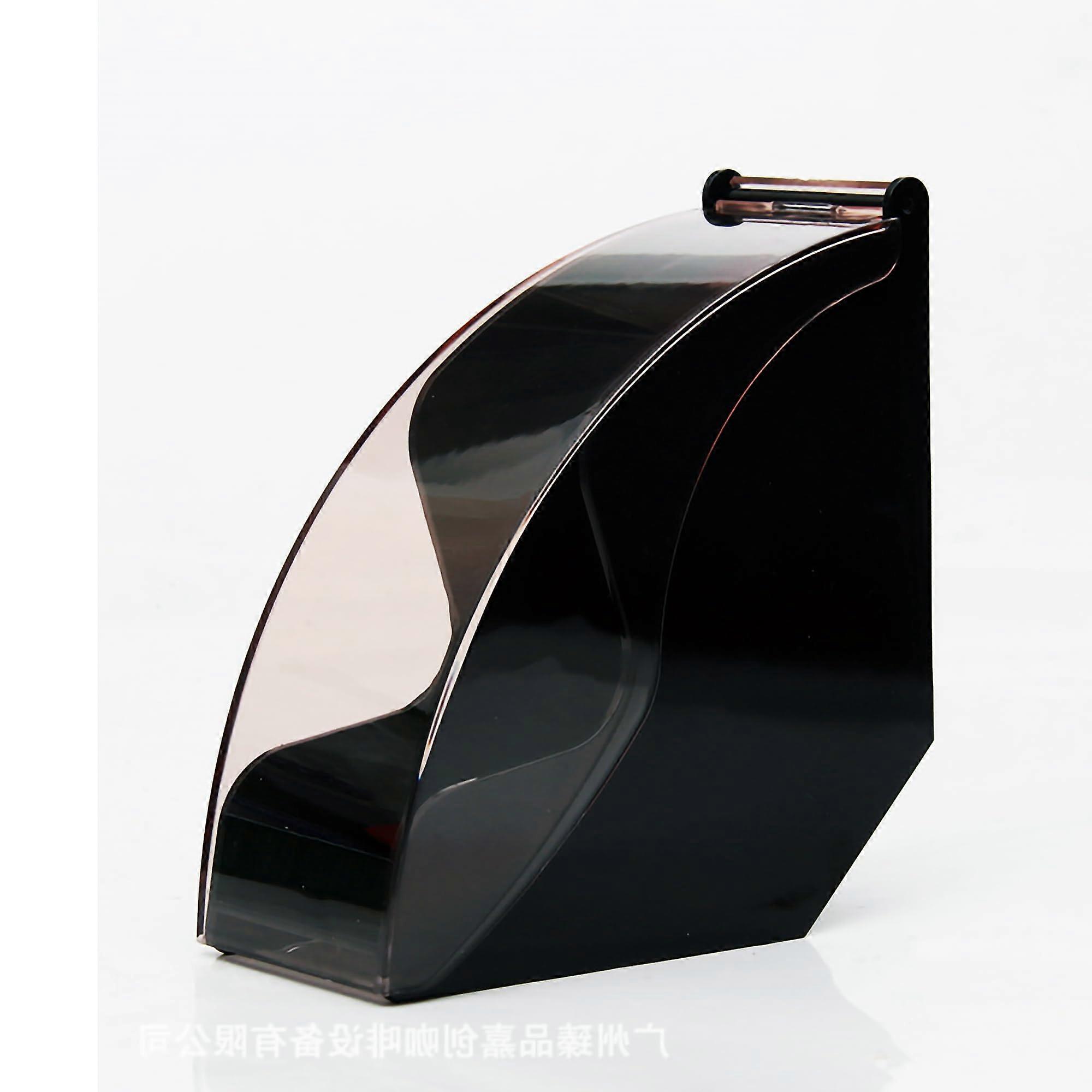 Coffee Filter Holder with Dustproof Cover, Black Cone Filter Paper Storage Box, Modern Design