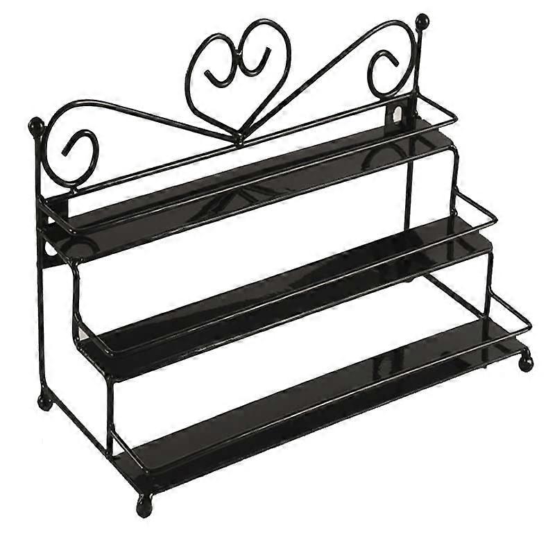 Wall Mounted Nail Polish Organizer, 3 Tier Metal Rack for Quick Access and SpaceSaving Storage