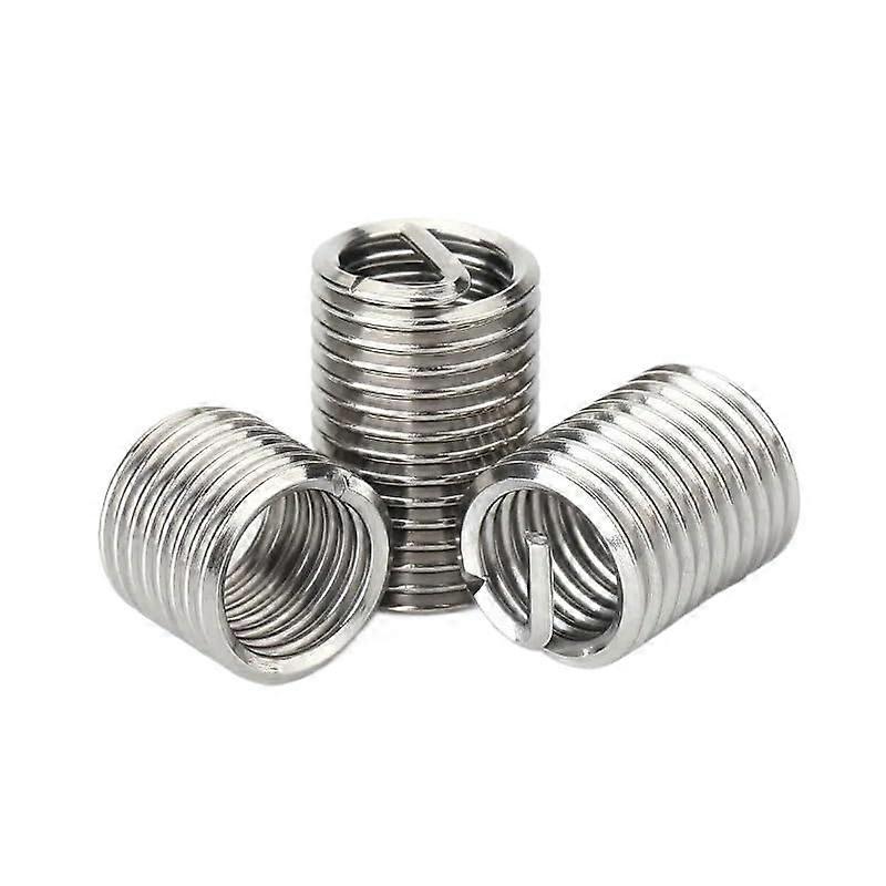 M6 Thread  Insert Kit 304 Stainless Steel Wire Thread Sleeves 10pcs M6x1.0x2D