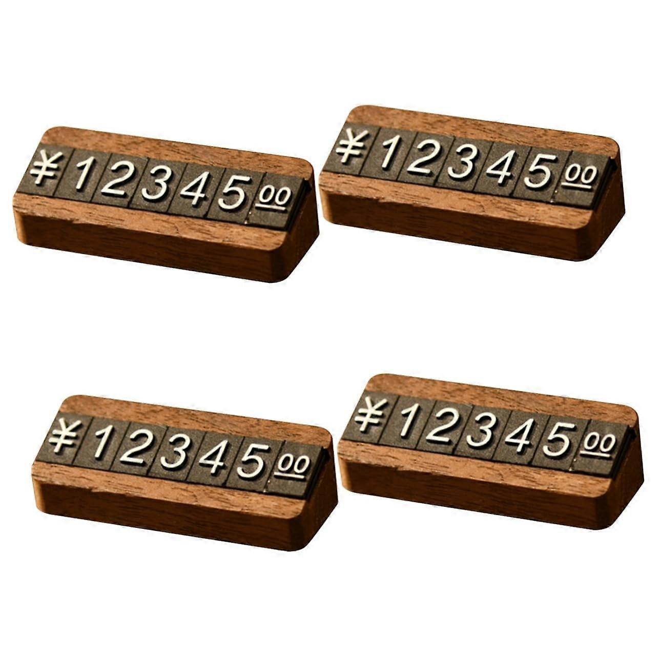 Modular Adjustable  Tag Cube Display Stand for Jewelry Retail Shops with Walnut Base