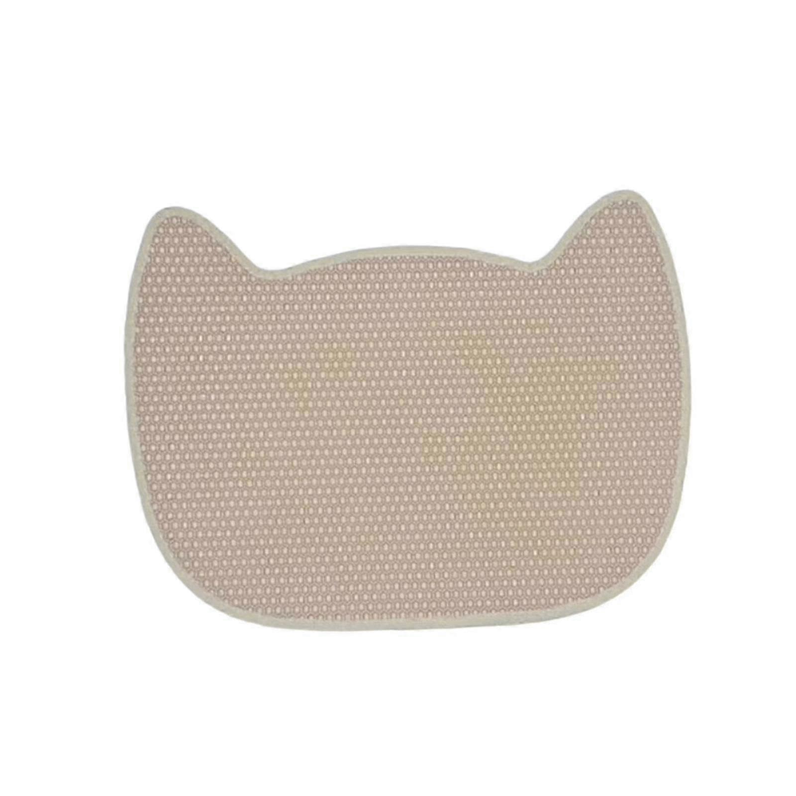 Cat Litter Mat Double Layer Reusable Scratch Resistant Large Orange Pad