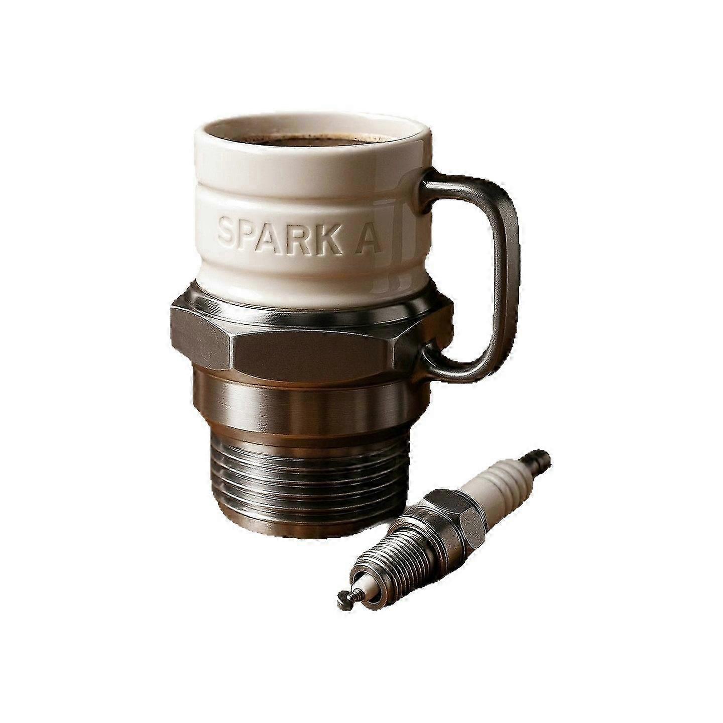 Spark Plug Mug, Engine Spark Plug Design, Novelty Coffee Mug
