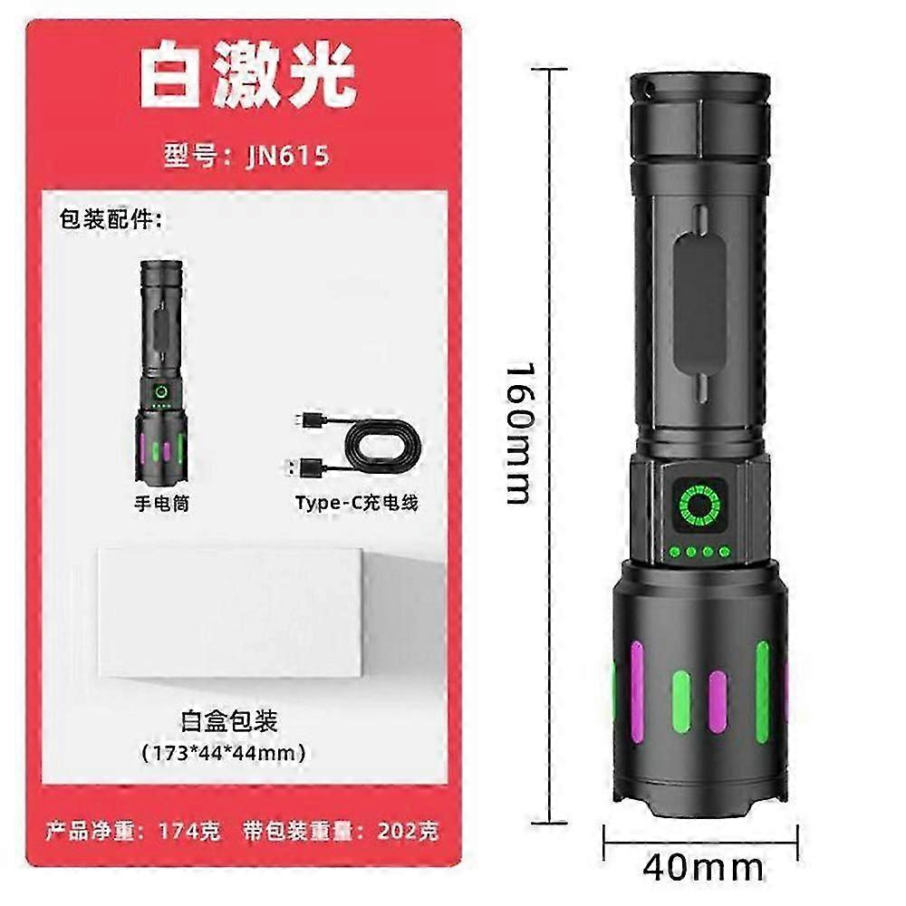 New High Lumen Flashlight With Type-C Charging, Super Bright Outdoor Long-range Long-lasting Multi-function Flashlight