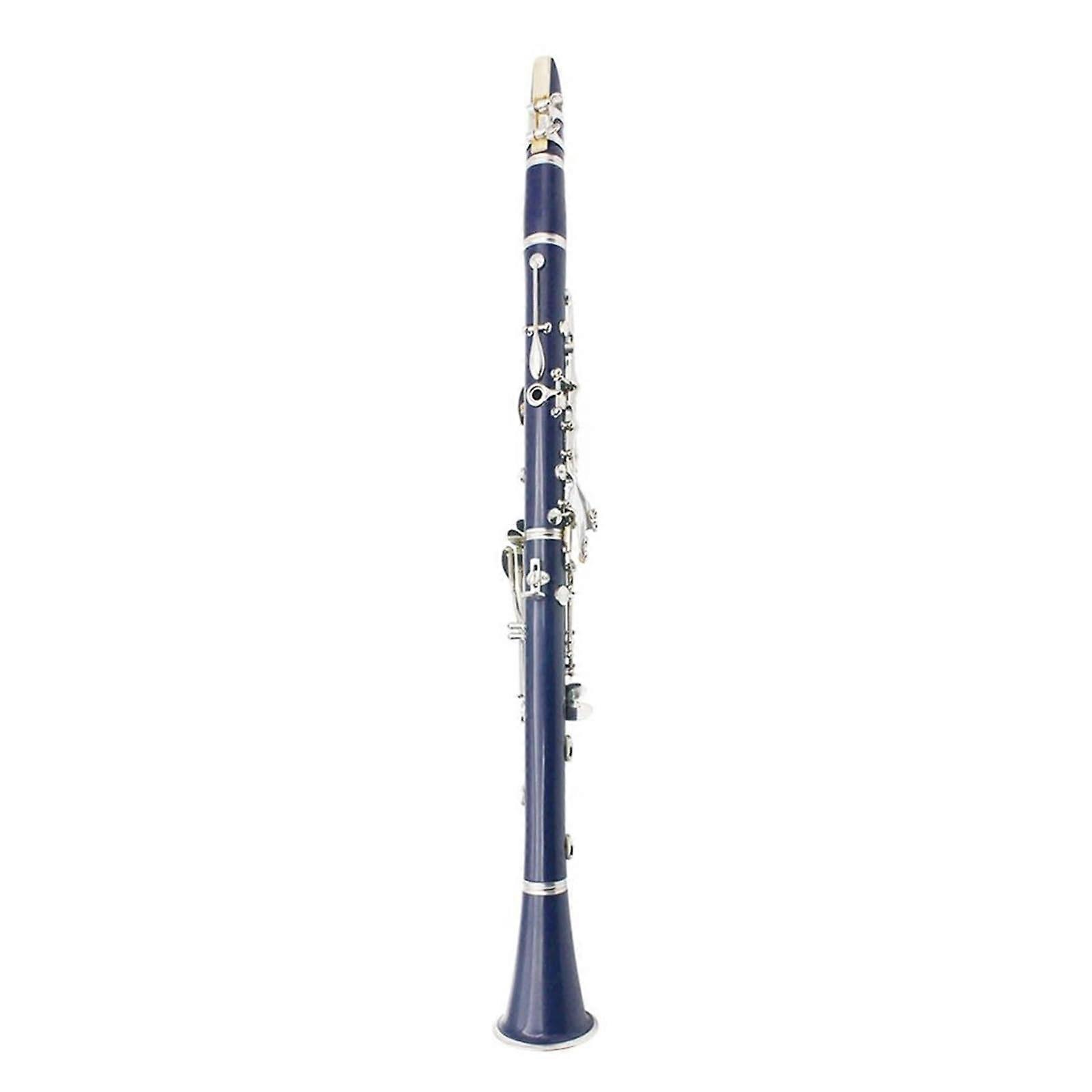 Bb Clarinet 17 Key with Case Durable Metal Construction Clear Balanced Tone for Orchestra
