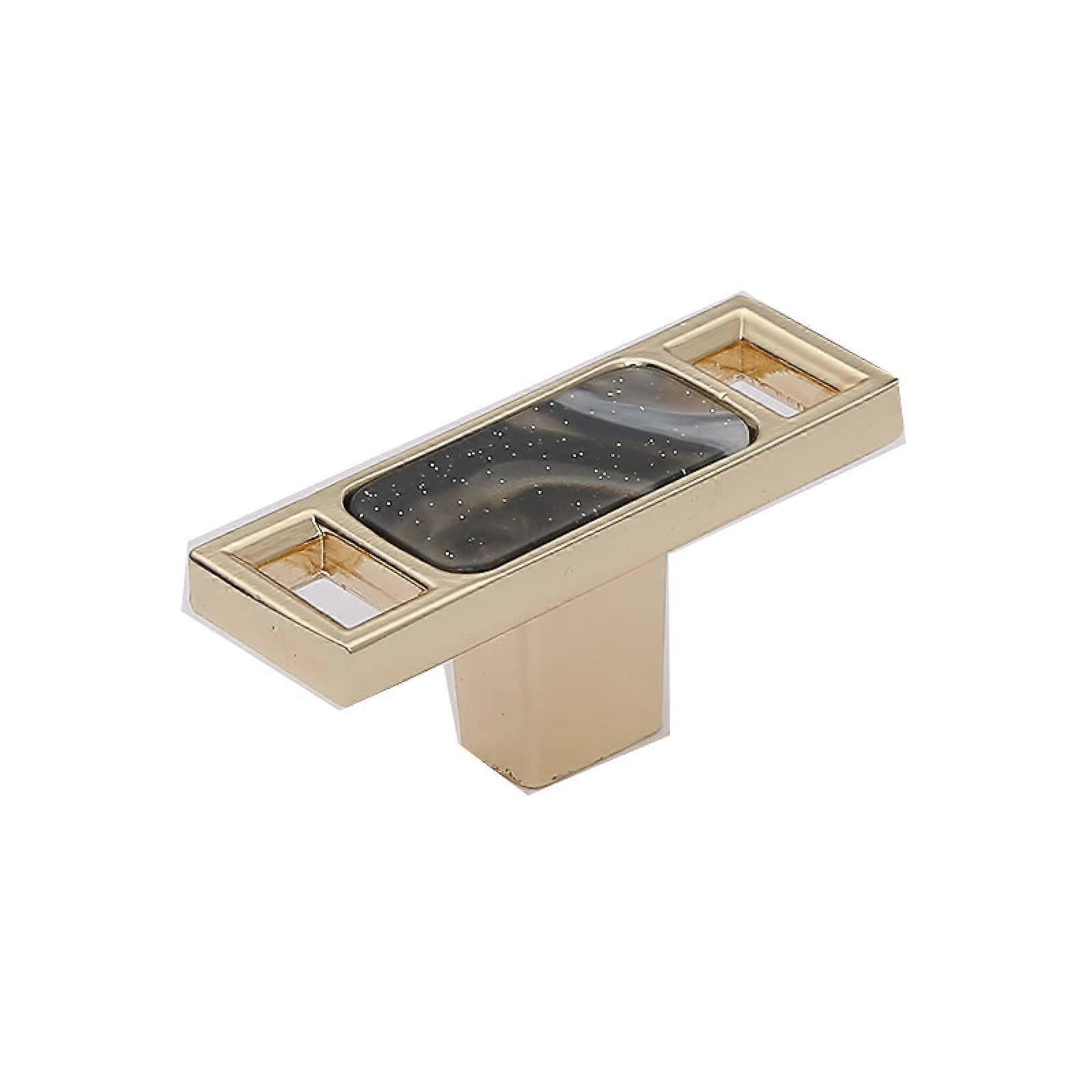 10pcs Marble Cabinet Knobs Shell Pattern Golden TShaped Drawer Pull Handles for Kitchen Bedroom