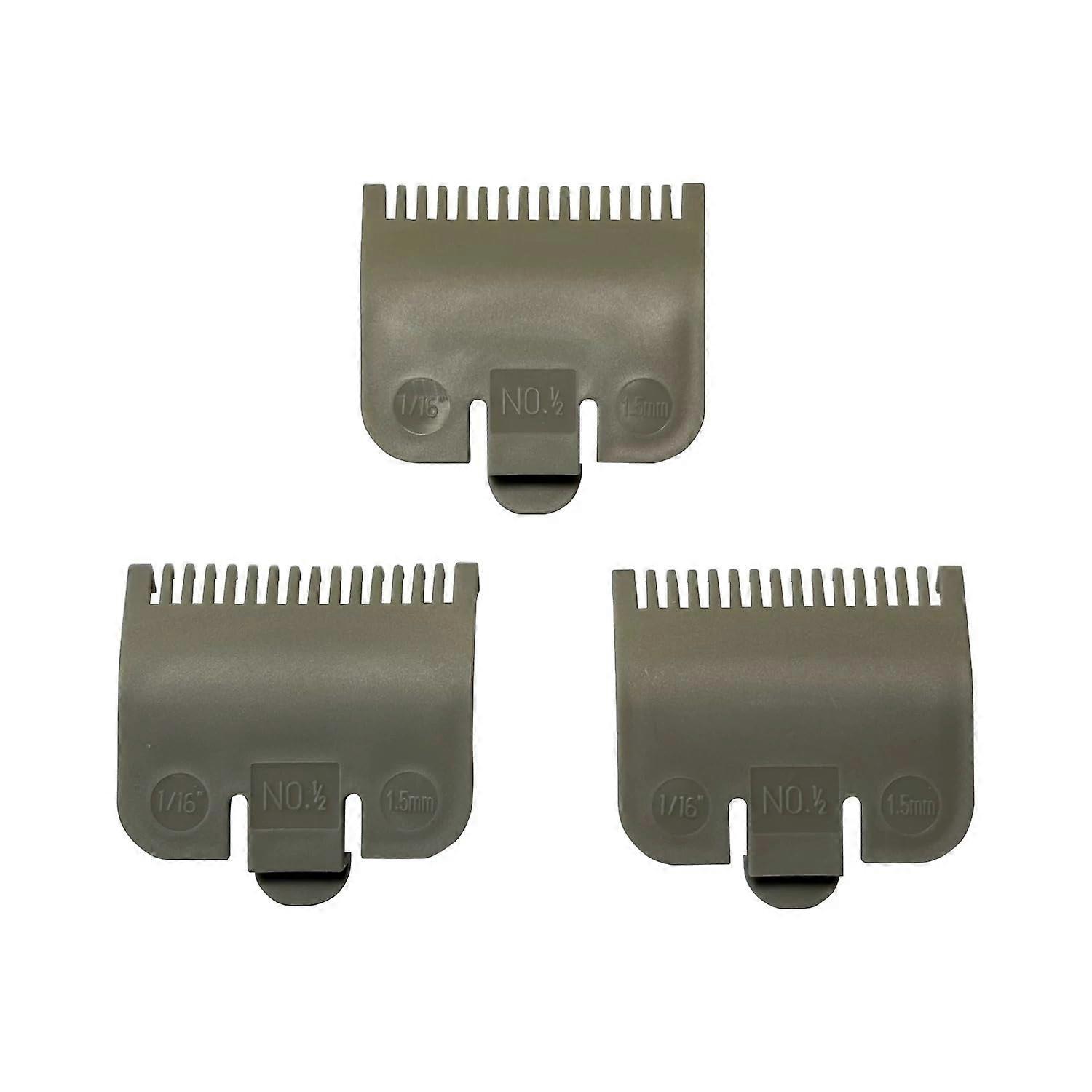 Guards Set for Wahl Clipper 3 Pack /2 1/16 Inch Grey Guide Combs for Precise Uniform Cutting
