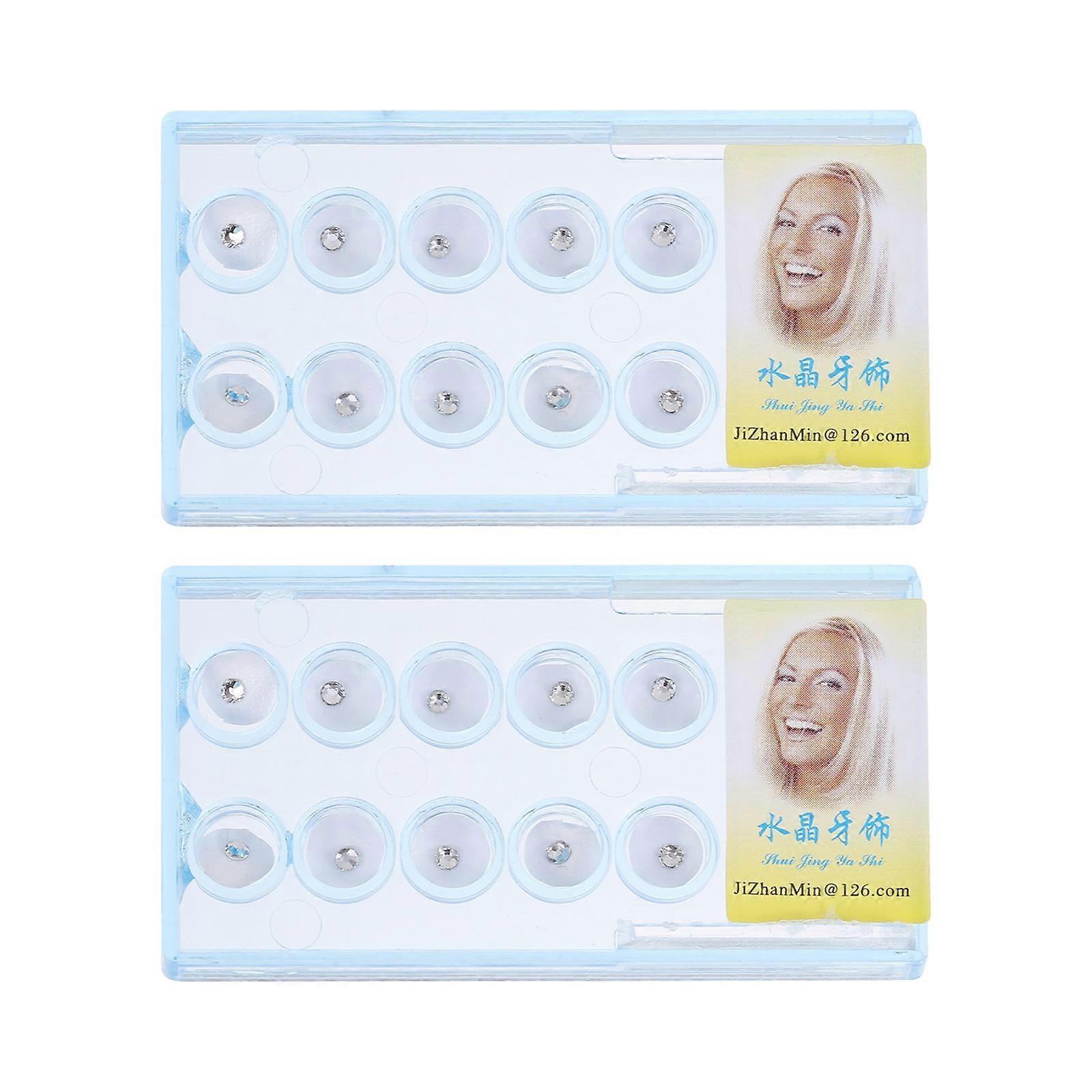 Decor for Decoration 20Pcs White Artificial Crystal Boxed