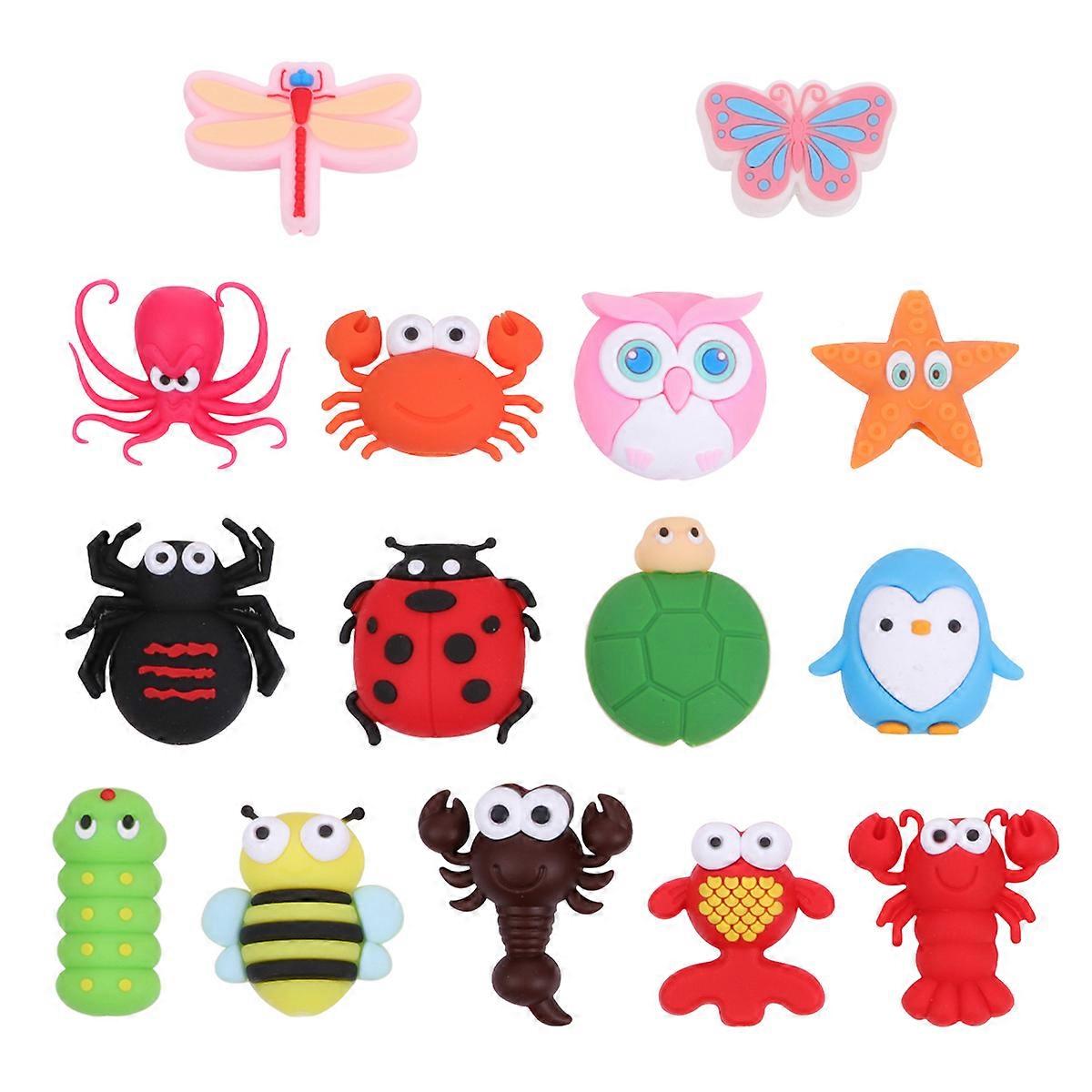 Data Line Protective Case for Cable Protection 15Pcs Silicone Animal Insect Covers