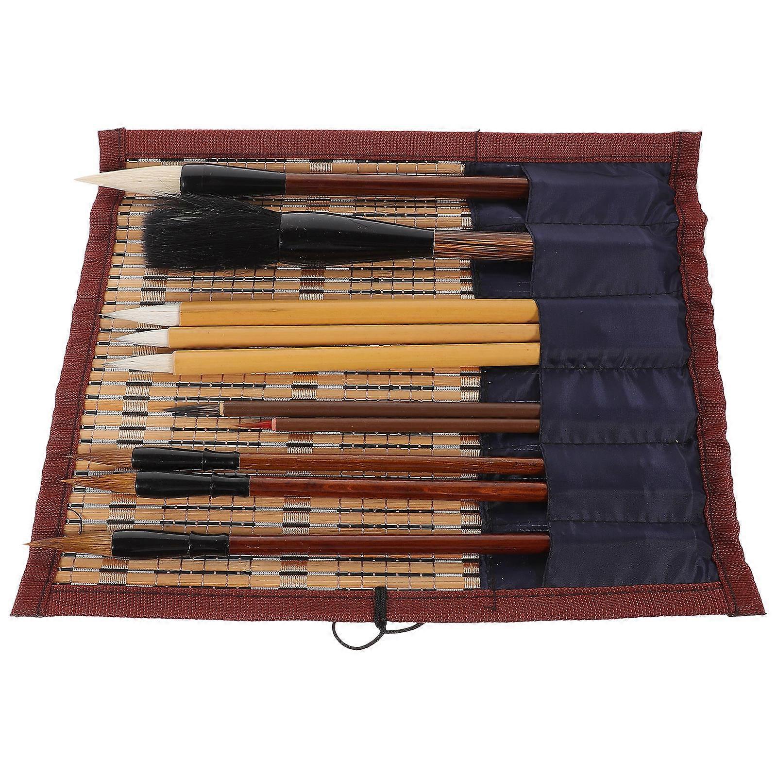 Chinese Calligraphy Brush Bamboo Wool Brush for Marking Use 1Set