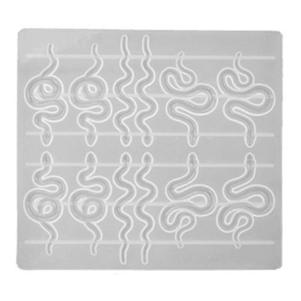 Unique Design Snake Shape Earring Mold For DIY Projects 16.5X14.8CM Convenient Silicone Craft Tool 1Pack