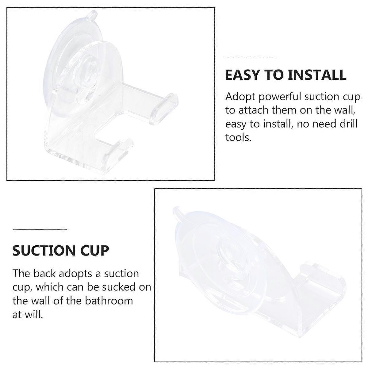 Transparent Razor Holder for Men Use Suction Cup Function with 2Pcs Razor Rack