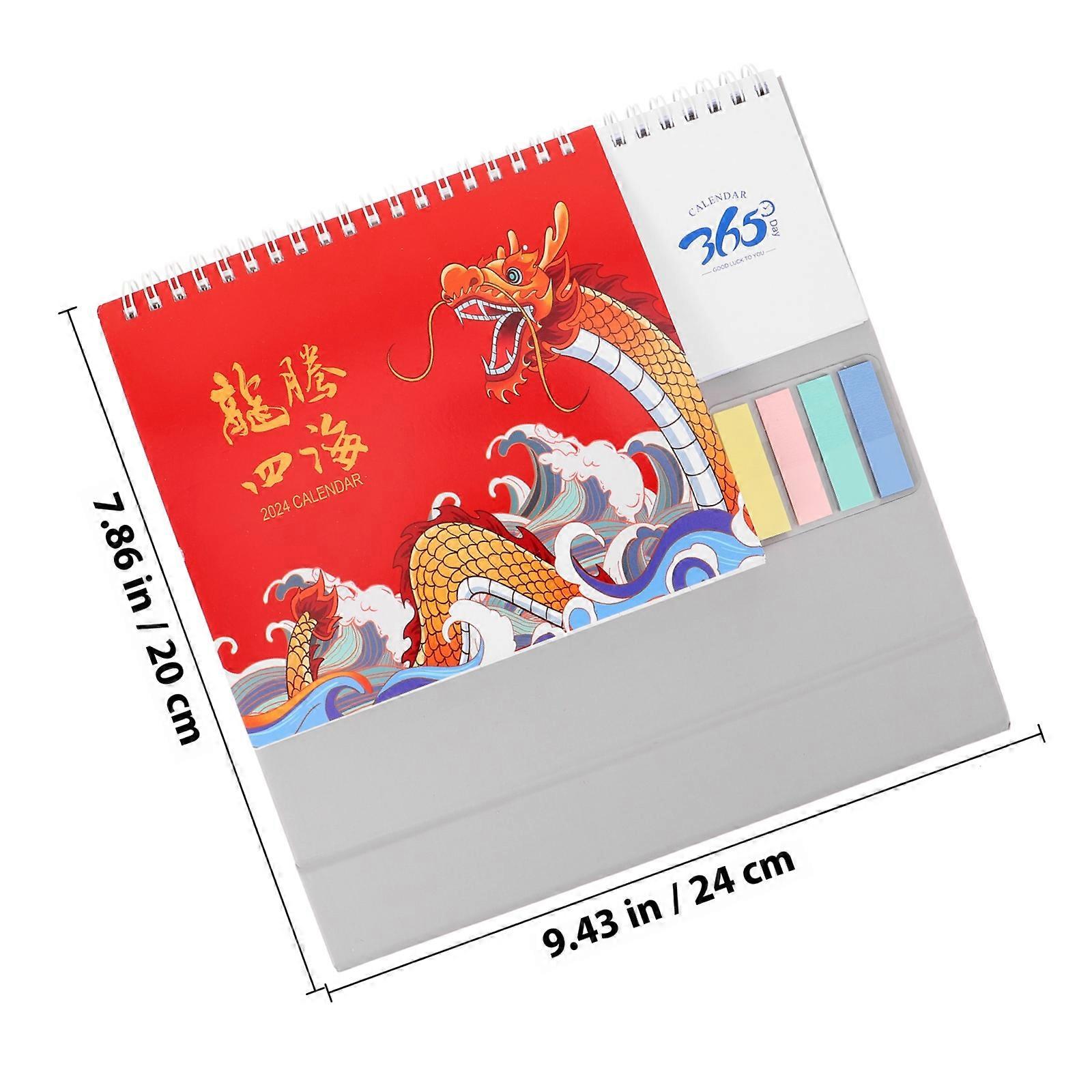 Assorted Color Noting Desktop Calendar for Daily Use Paper Stand