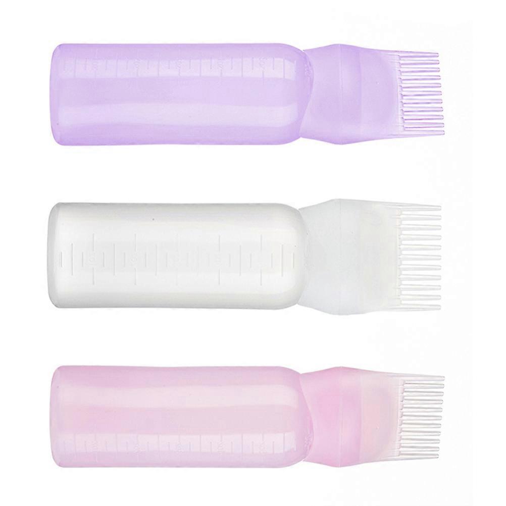 Plastic Hair Dye Bottle Comb Applicator for Washing Head 3Pcs Set