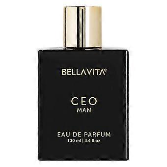 Men's Eau de Parfum LongLasting Woody Scent with Lemon and Lavender 3.4oz Luxury Black Bottle
