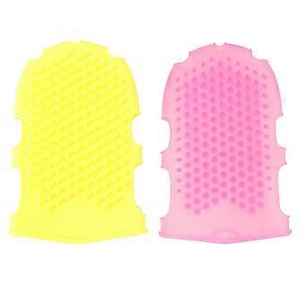 2Pcs Peeling Duschhandschuhe Doppelseitige Körperreinigung Badehandschuhe Bürste