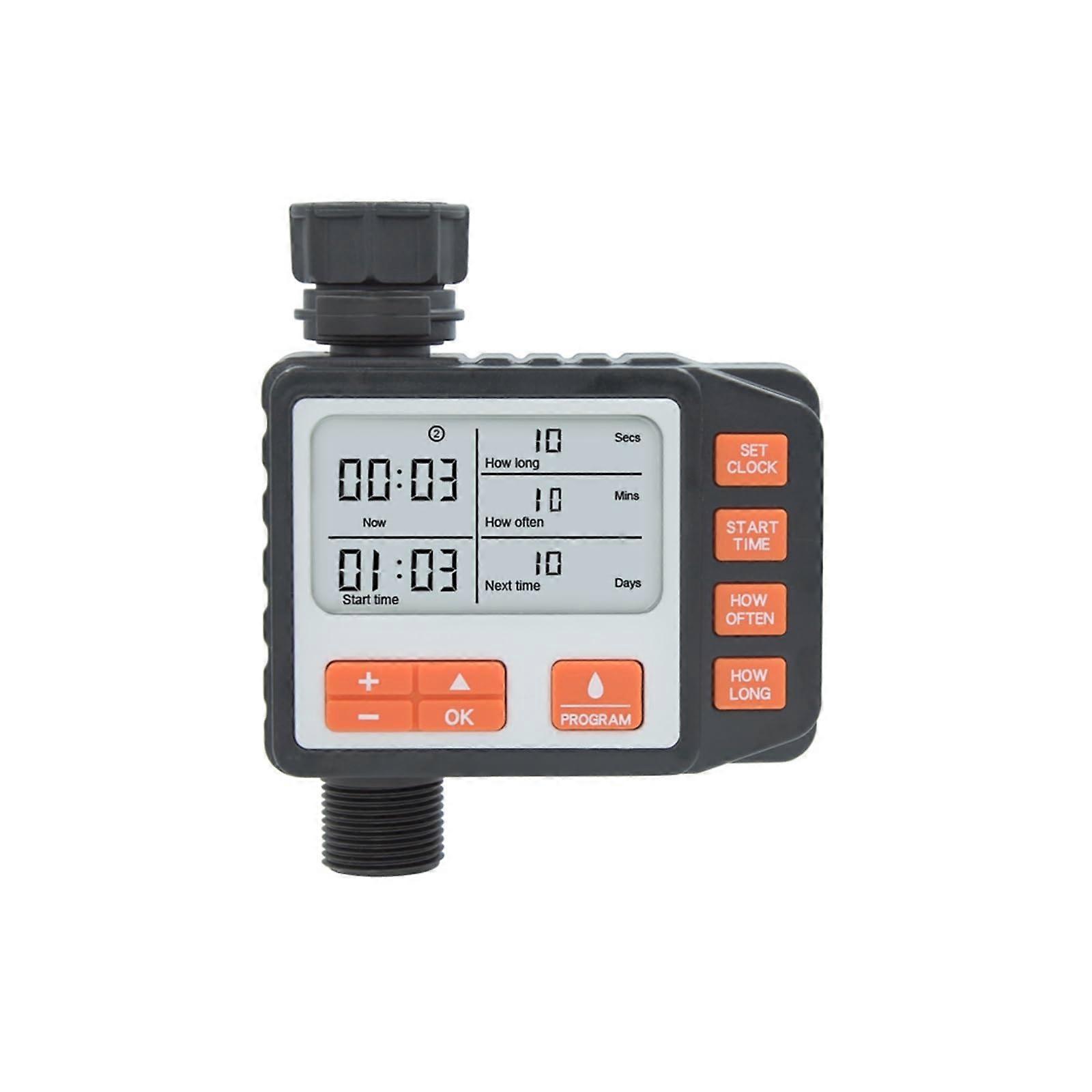 Automatic Watering Timer with Programmable LCD Display, Square Digital Garden Irrigation Controller