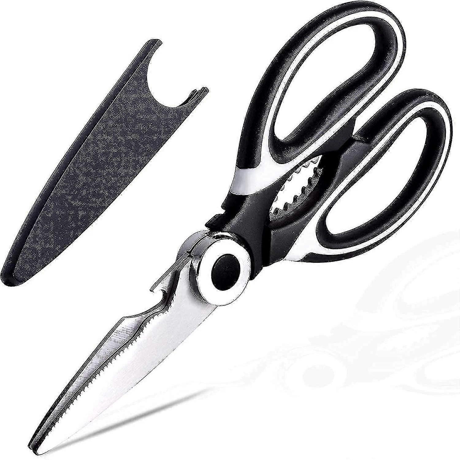 Kitchen Shears Multi Purpose Strong Stainless Steel Kitchen Utility Scissors(black)