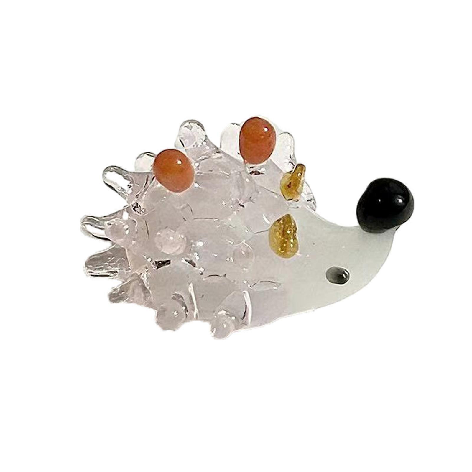 Handmade Glass Hedgehog - for Office - with Mini