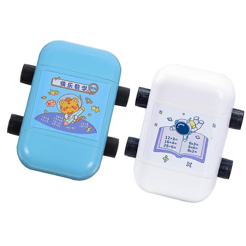 Wear-Resistant Math Roller Arithmetic Stamp for Learning with 2Pcs Plastic Supply